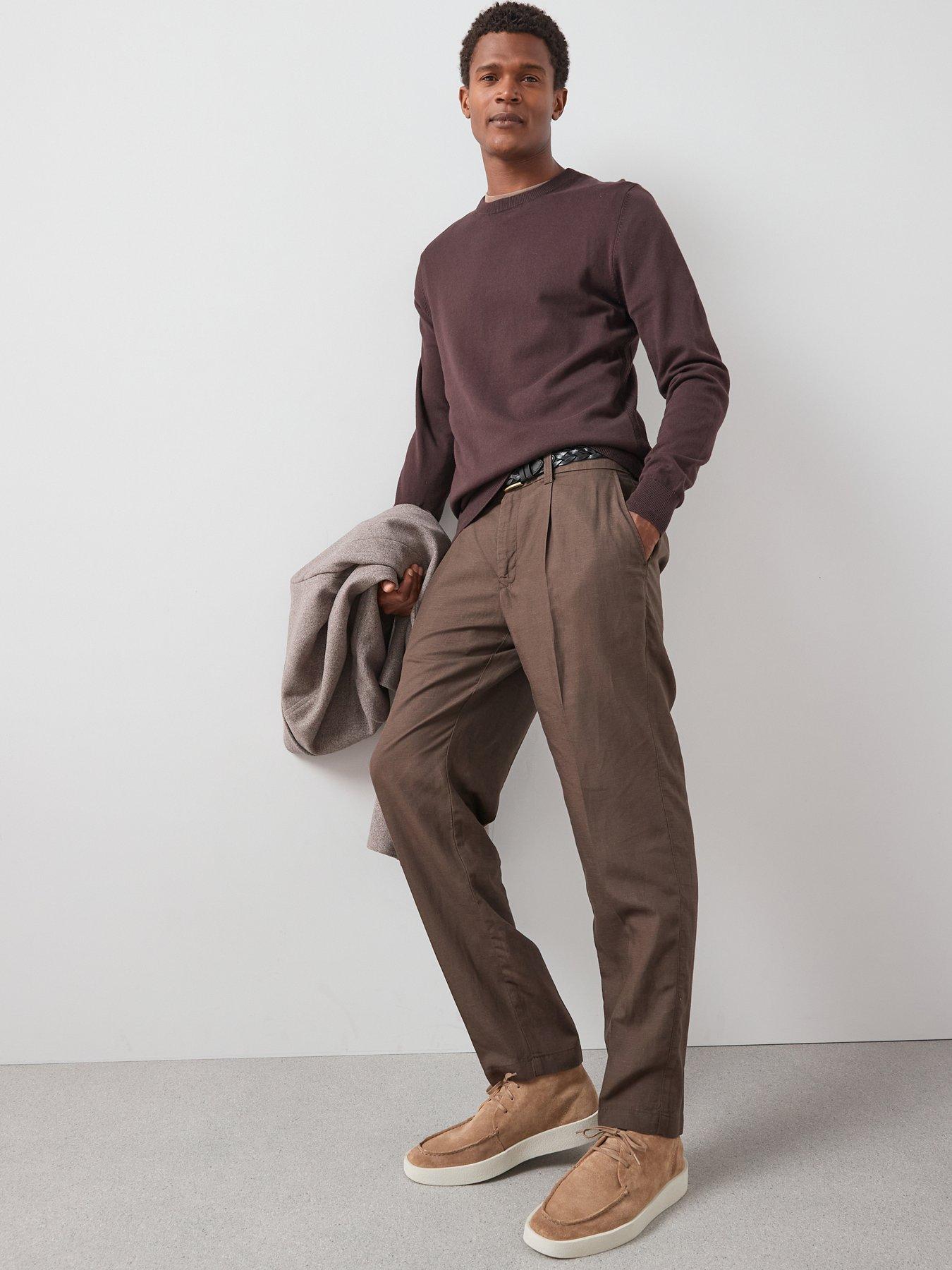 the-very-collection-cotton-rich-knitted-crew-neck-jumper-burgundy