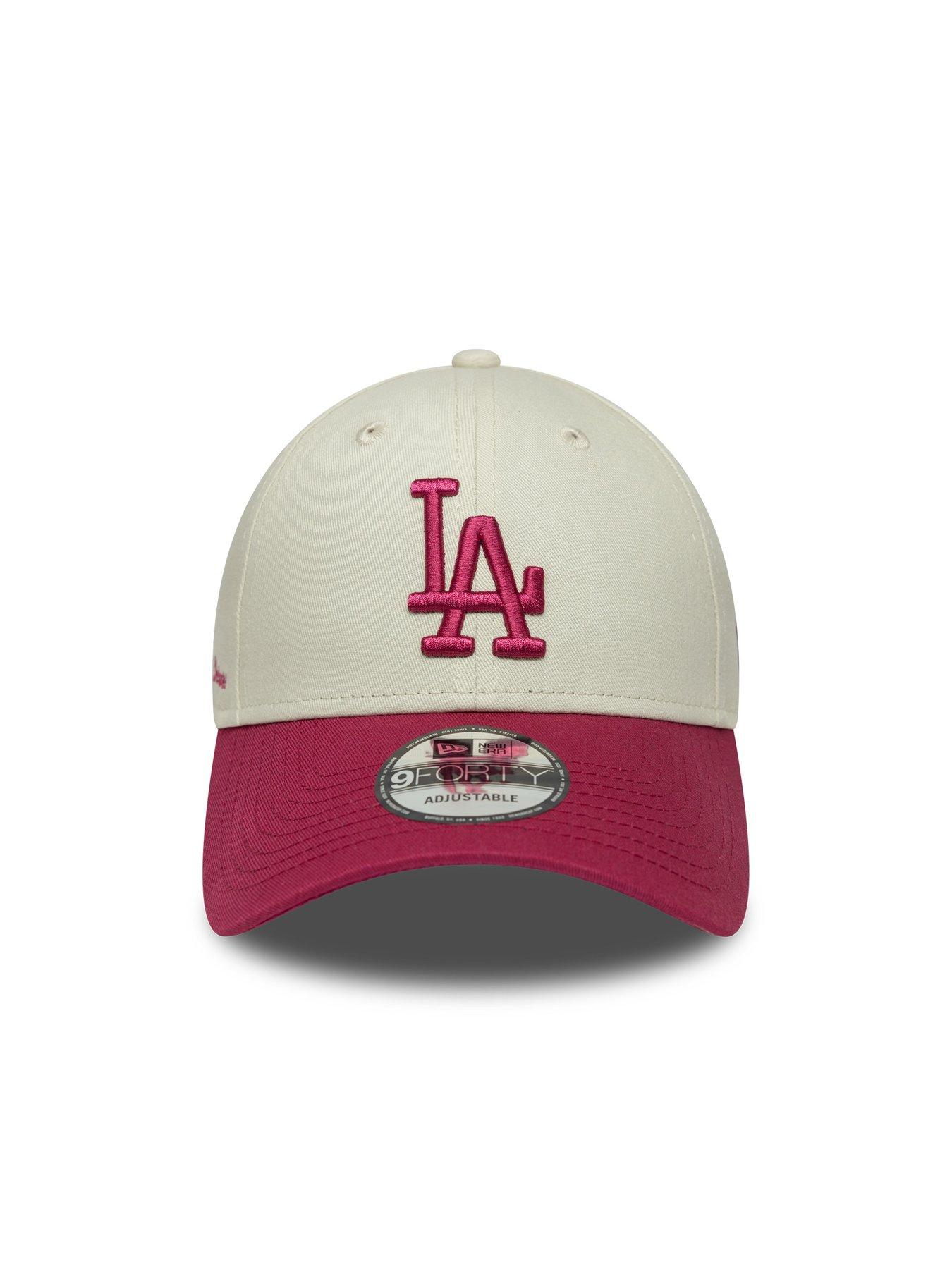 new-era-la-dodgers-side-script-9-forty-creampinkback