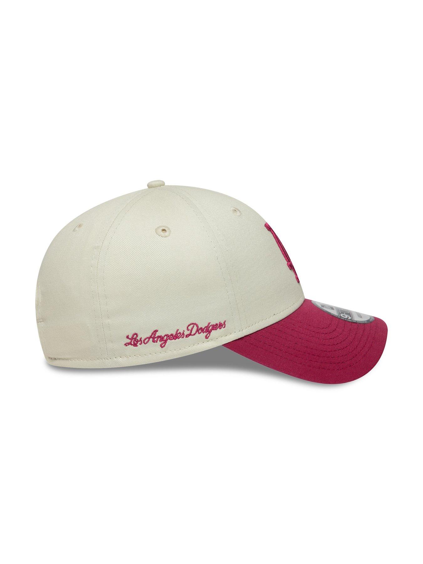 new-era-la-dodgers-side-script-9-forty-creampinkdetail