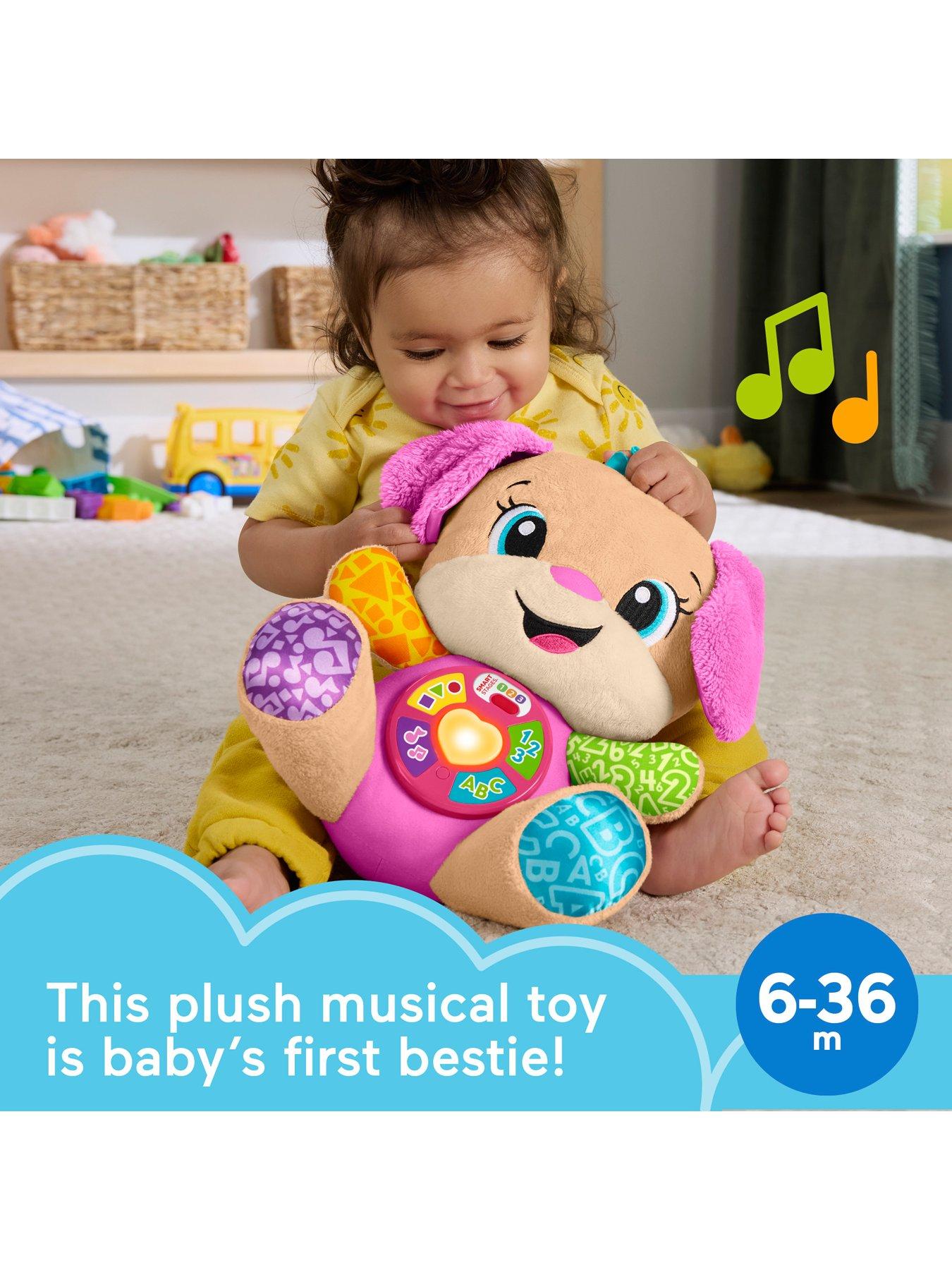 Image 2 of 7 of Fisher-Price Laugh &amp; Learn Smart Stages Sis Pink Plush Baby Musical Learning Toy, Multilanguage Version