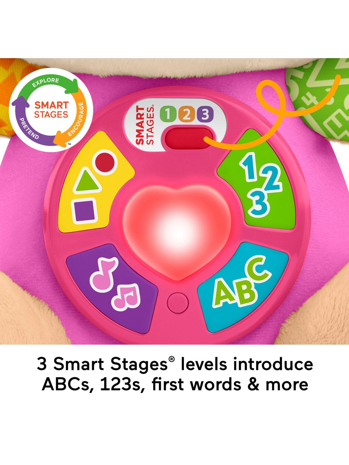 Image 3 of 7 of Fisher-Price Laugh &amp; Learn Smart Stages Sis Pink Plush Baby Musical Learning Toy, Multilanguage Version
