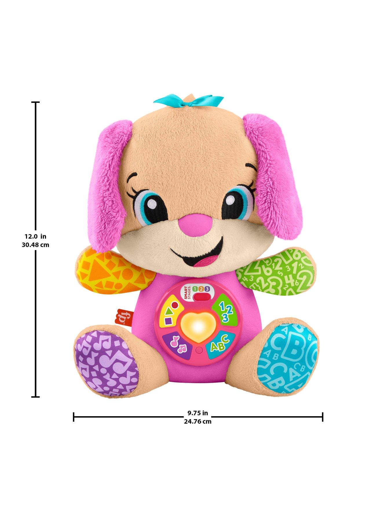 Image 6 of 7 of Fisher-Price Laugh &amp; Learn Smart Stages Sis Pink Plush Baby Musical Learning Toy, Multilanguage Version