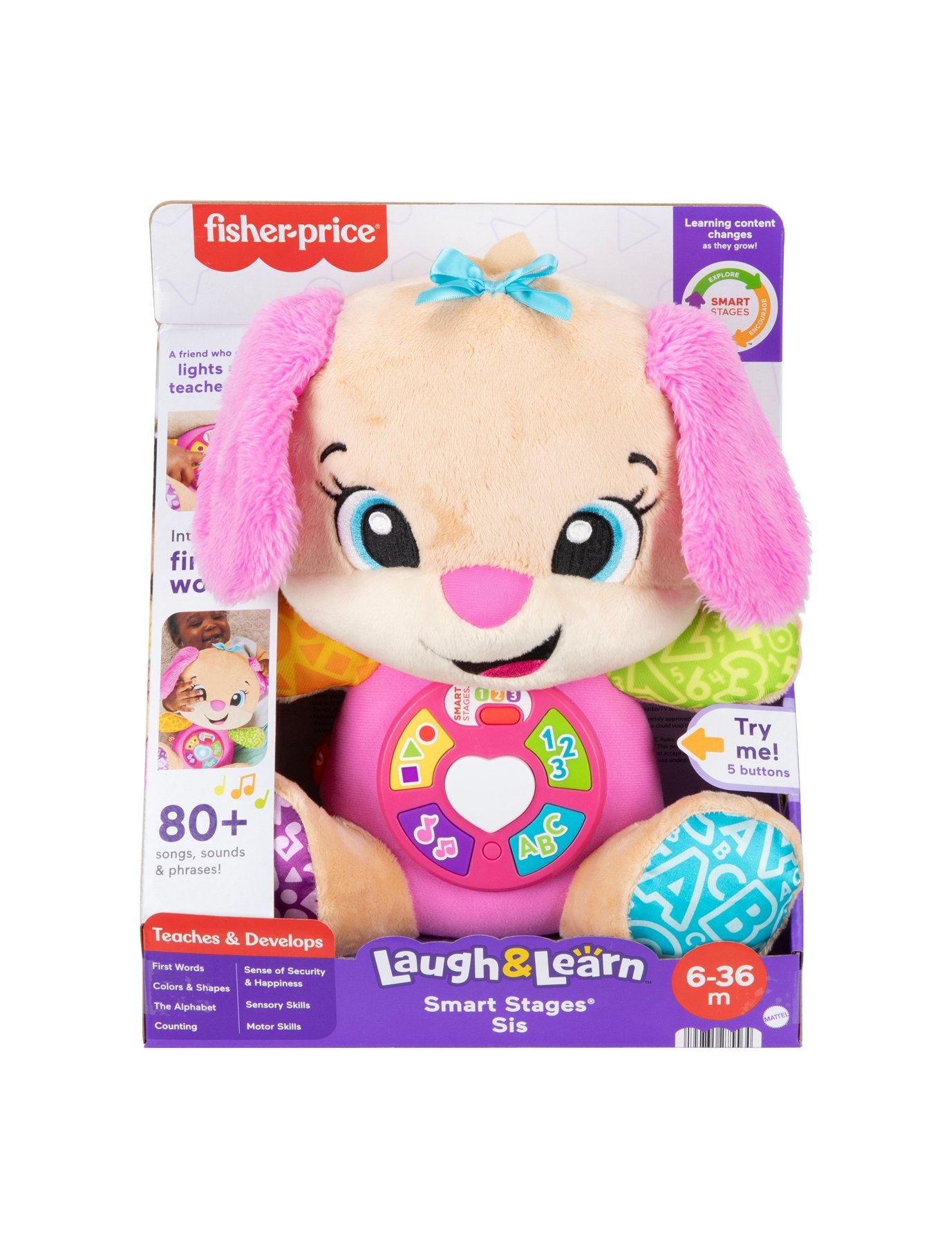 Image 7 of 7 of Fisher-Price Laugh &amp; Learn Smart Stages Sis Pink Plush Baby Musical Learning Toy, Multilanguage Version