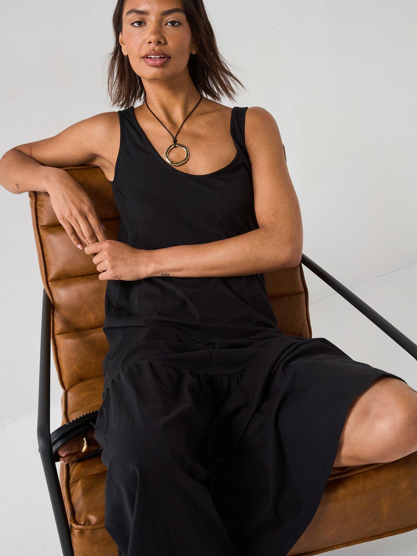 v-by-very-tiered-maxi-dress-blackdetail
