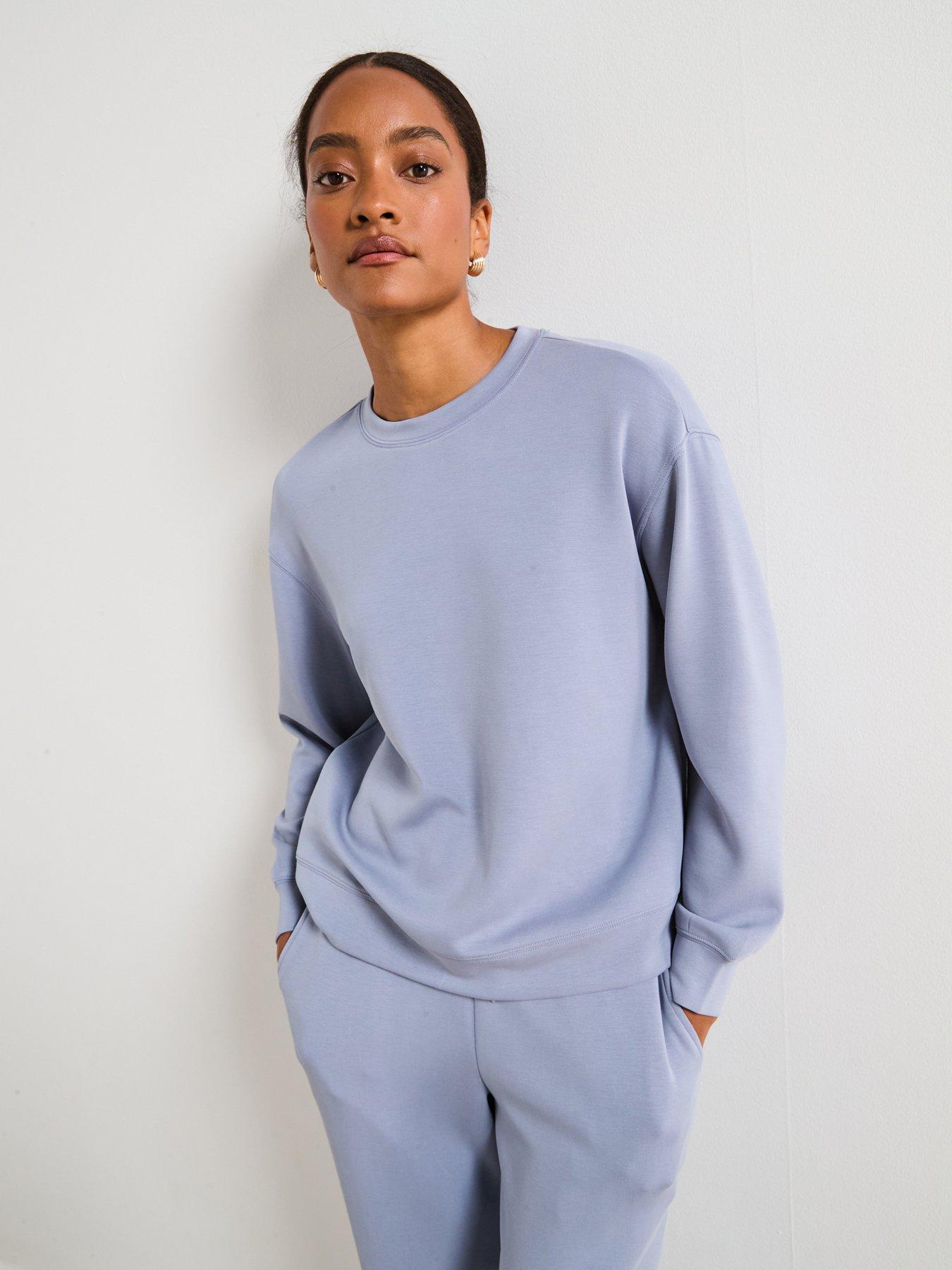 V by Very Modal Mix Sweatshirt - Blue