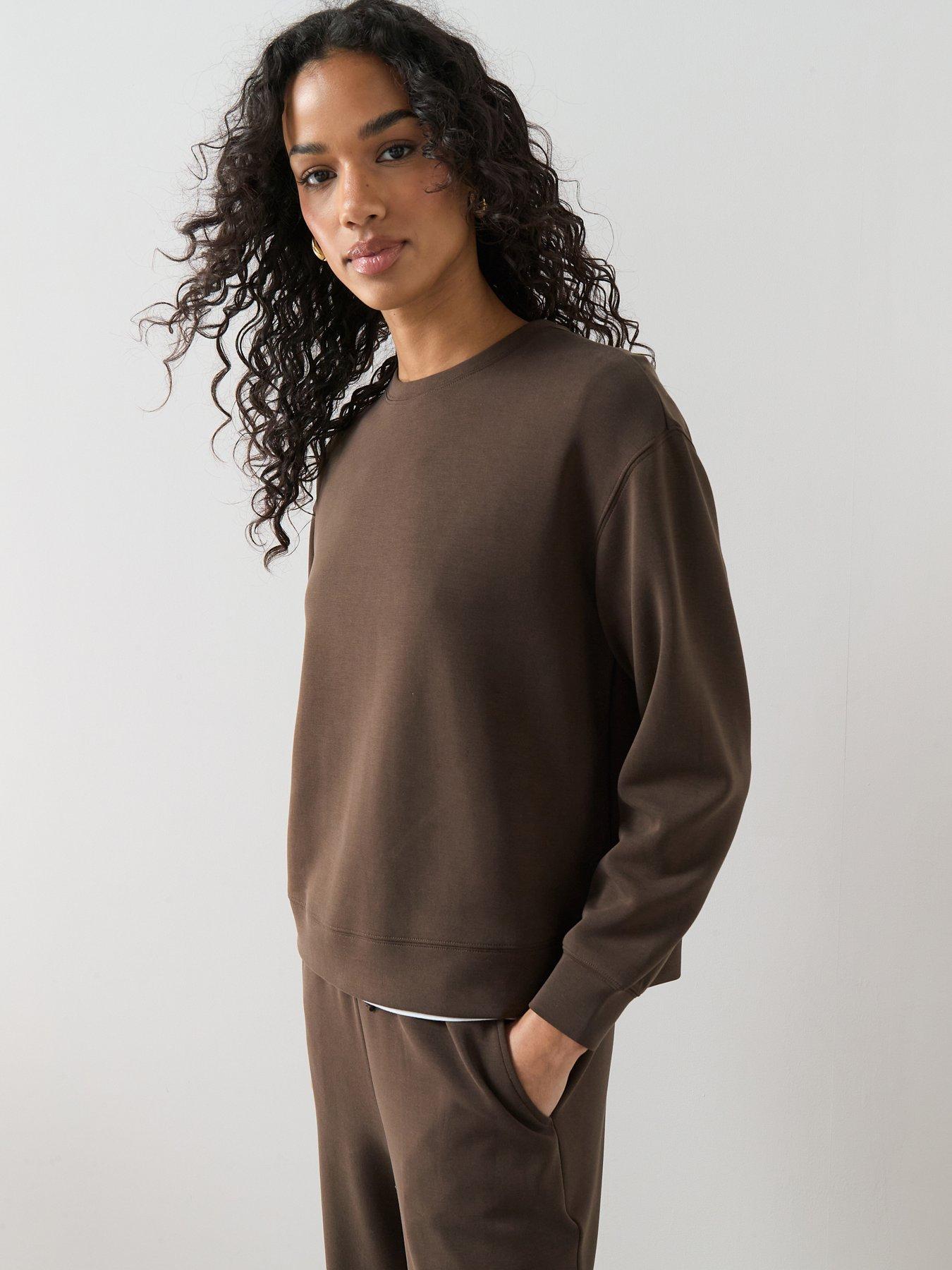 The Very Collection Modal Mix Sweatshirt - Brown