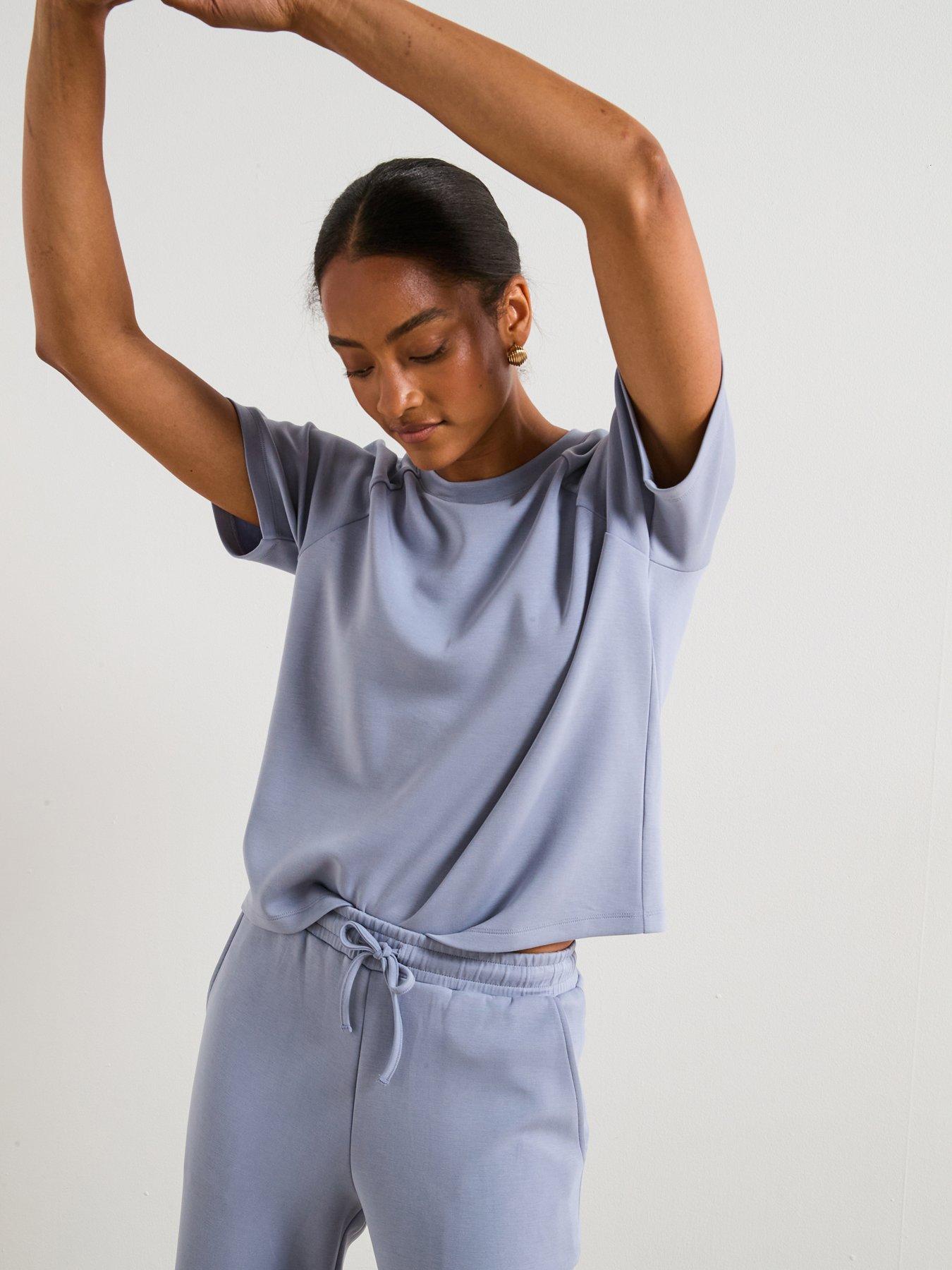 Image 5 of 6 of V by Very Modal Mix T-Shirt - Blue