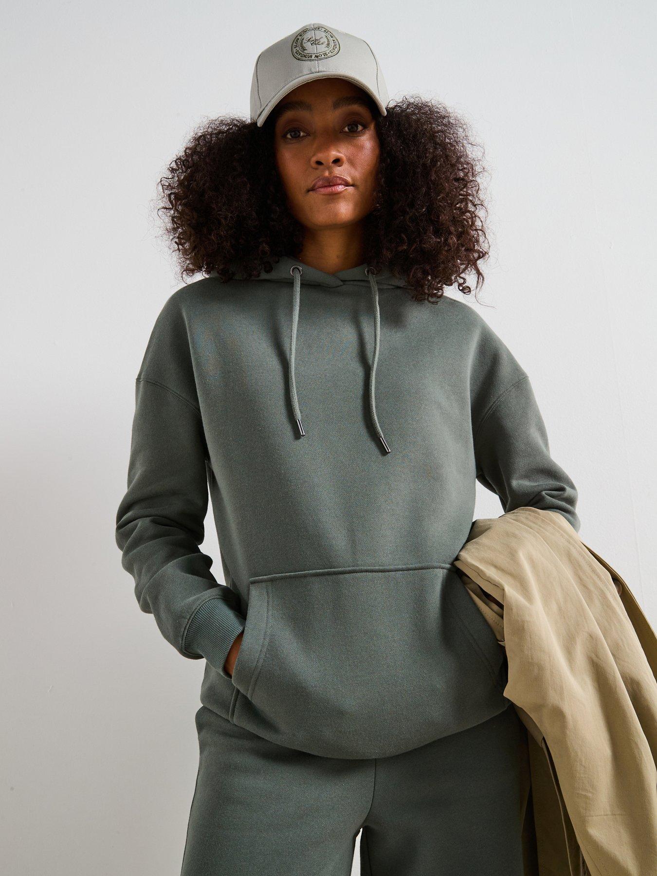 V by Very Oversize Hoodie - Green