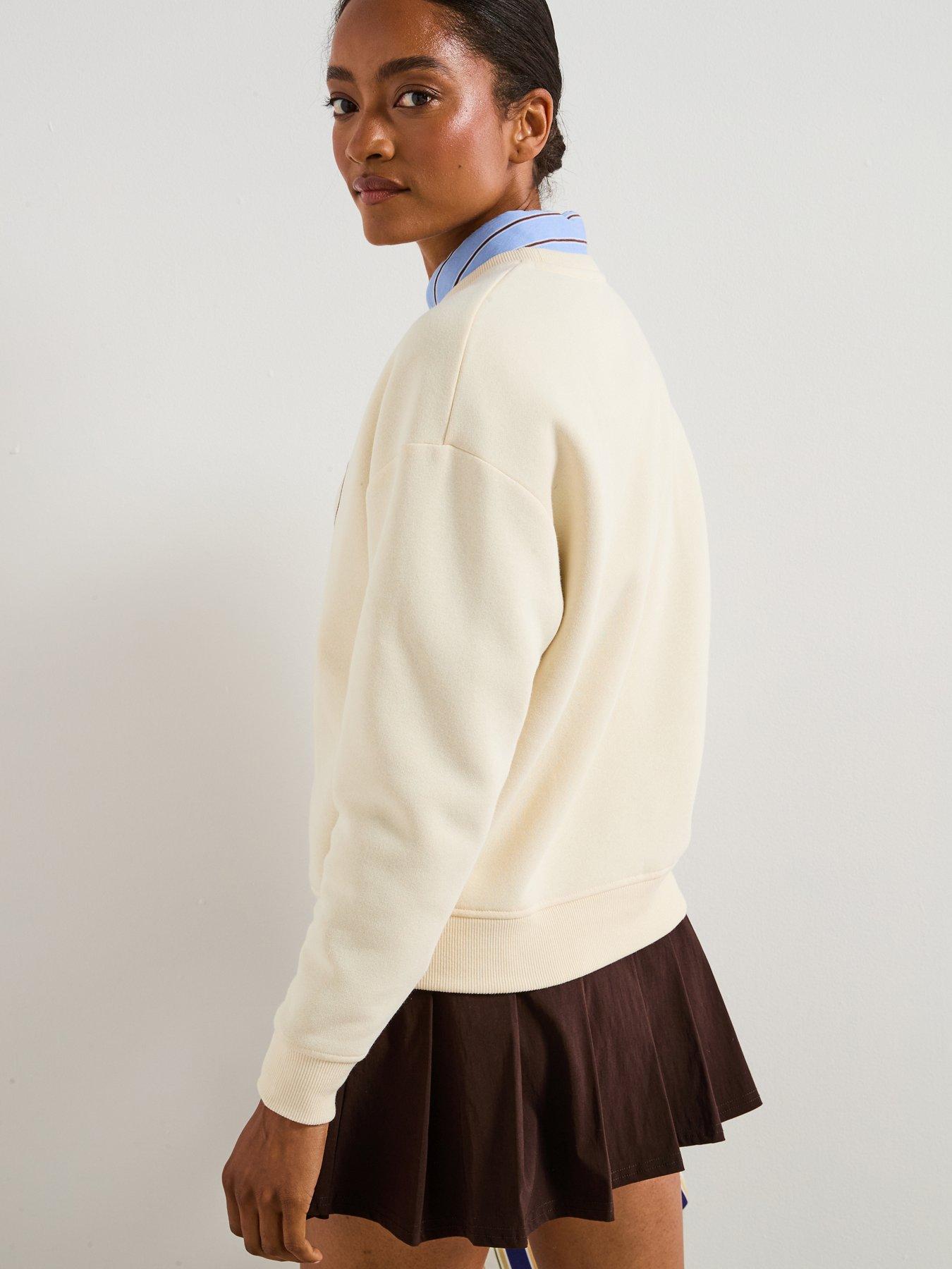Image 2 of 6 of V by Very Basic Fashion Graphic Sweatshirt - Cream