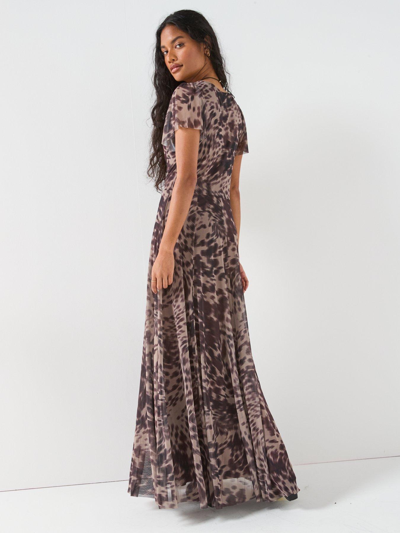 v-by-very-frill-shoulder-flowing-dress-printstillFront