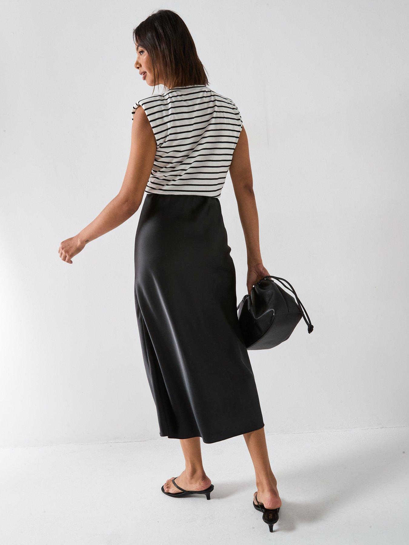 v-by-very-woven-satin-hem-dress-whitedetail