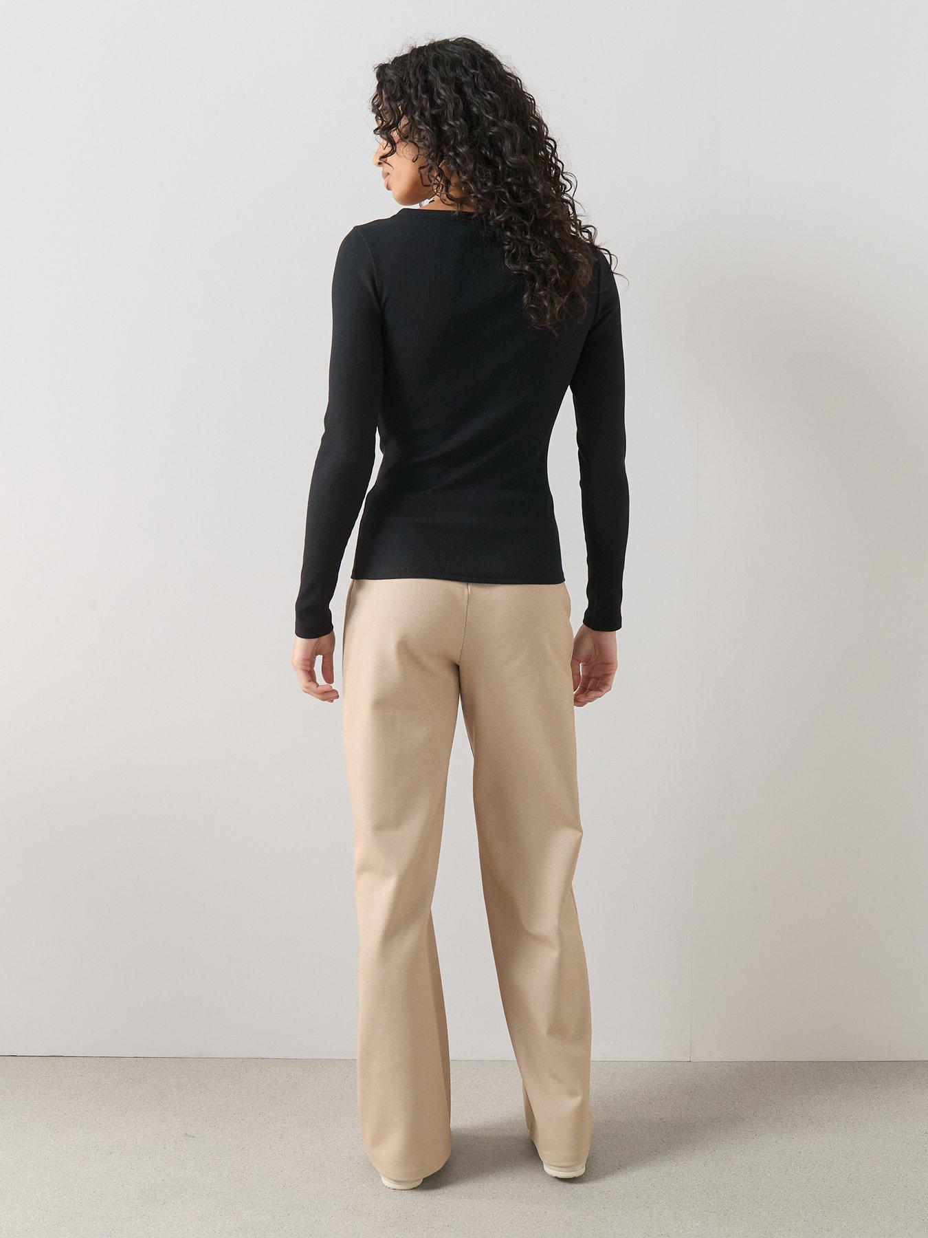 Image 4 of 5 of V by Very Long Sleeve Henley - Black