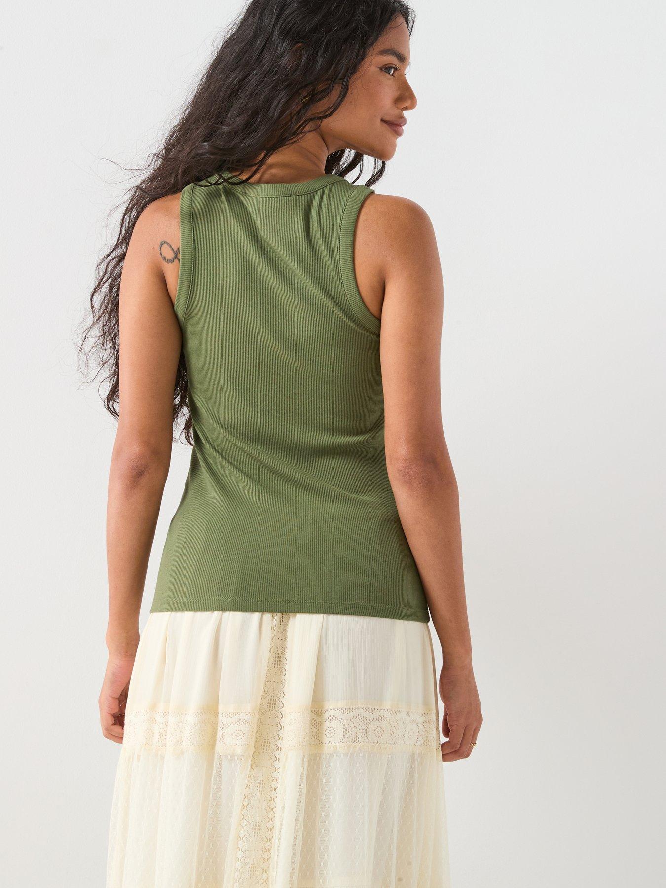 v-by-very-stud-vest-greenstillFront