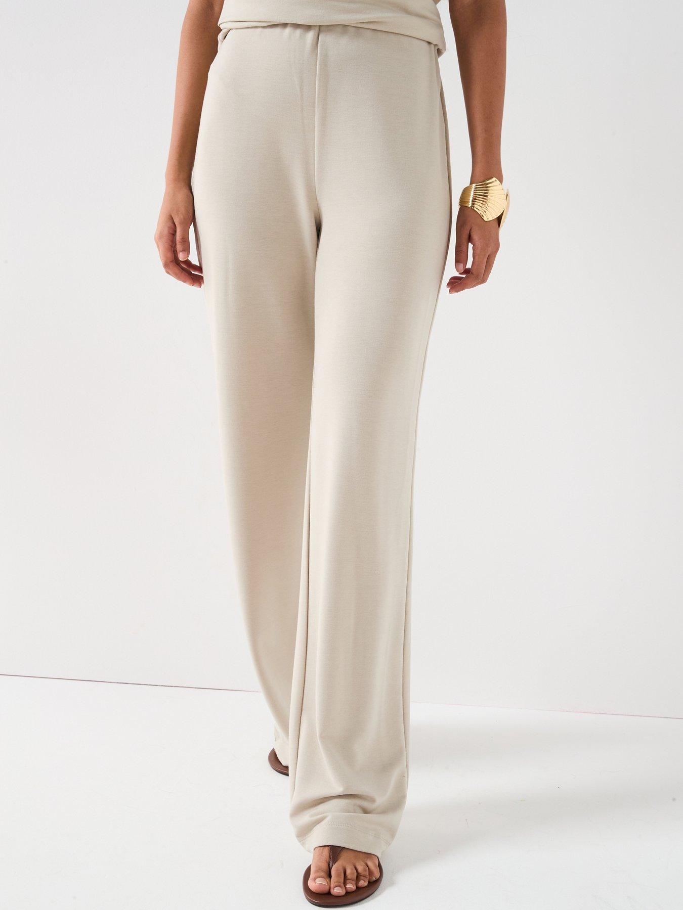 V by Very Drape Wide Leg Co ord - Taupe