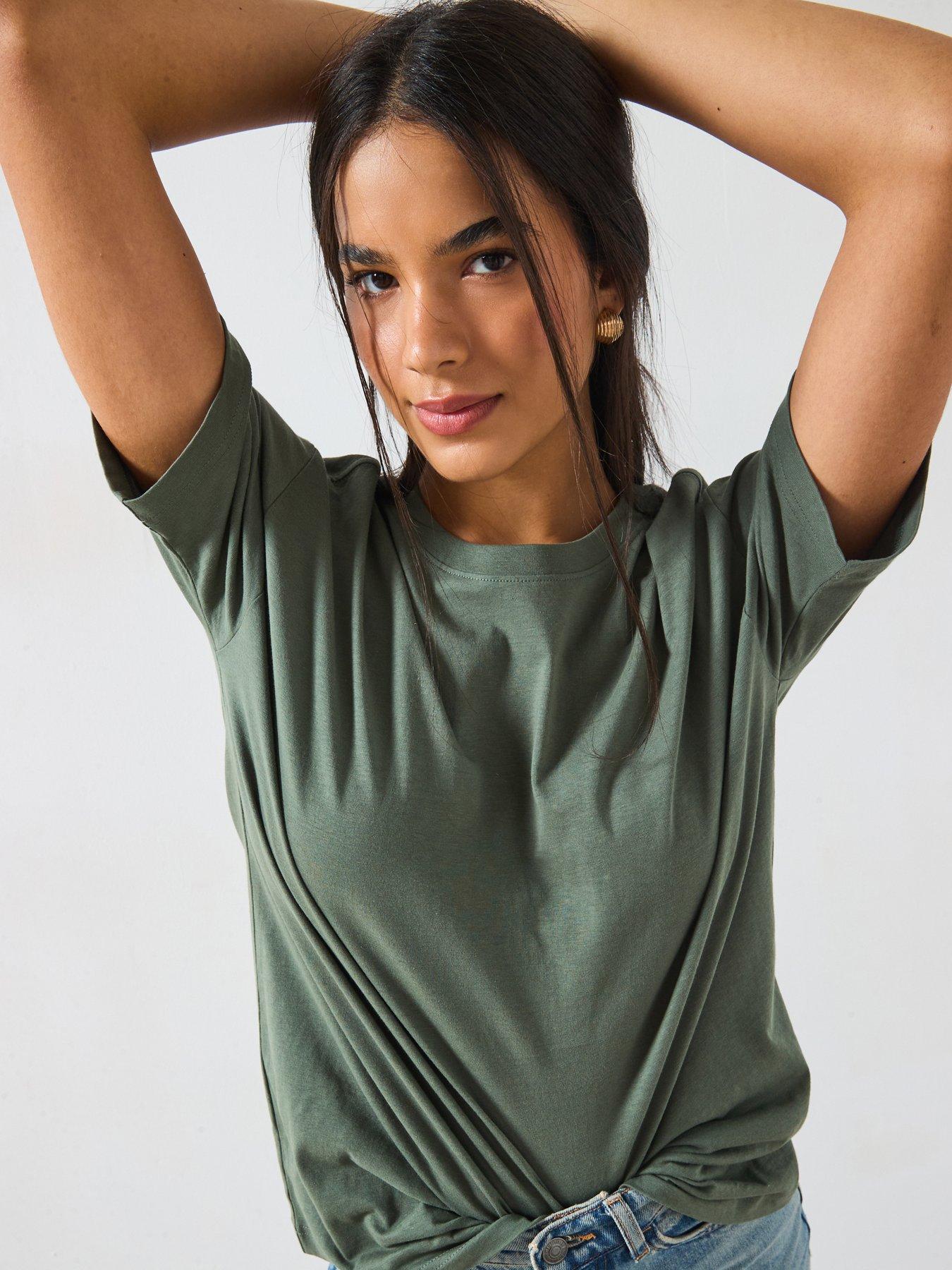 V by Very Oversize Tee - Green