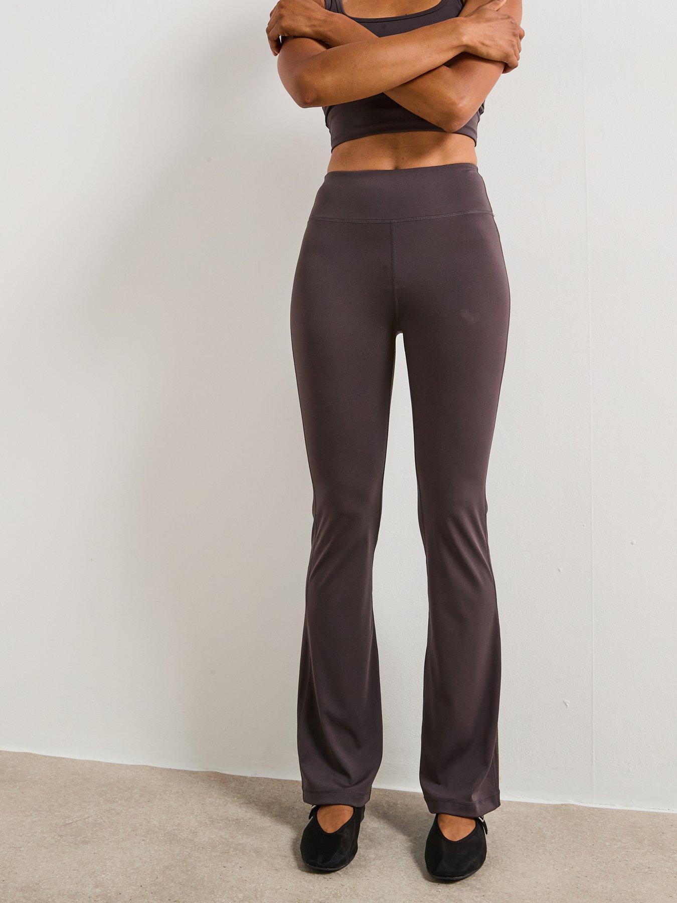Image 1 of 6 of V by Very Kickflare Athleisure Trousers - Brown