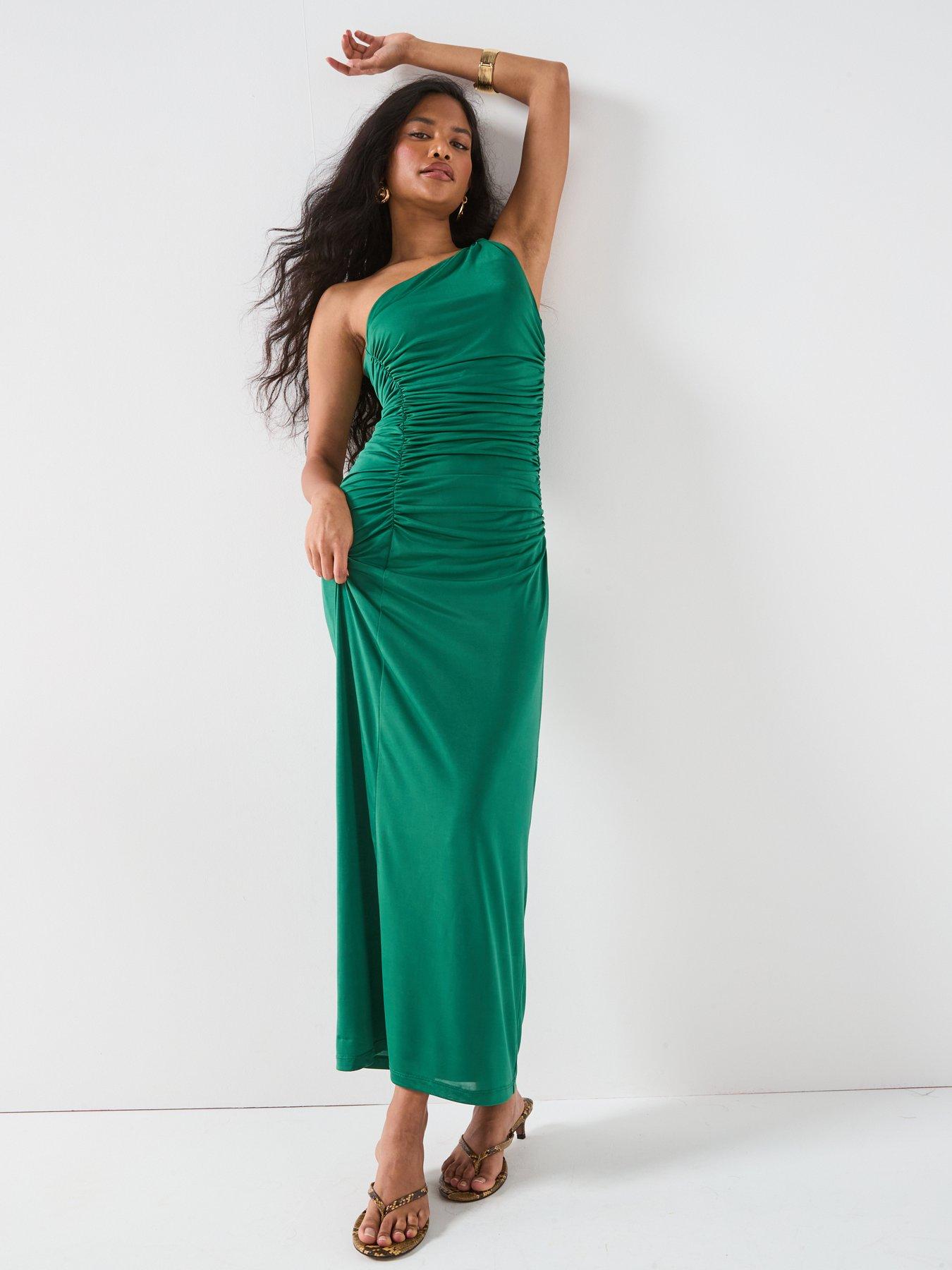 v-by-very-draped-twist-shoulder-dress-greenback