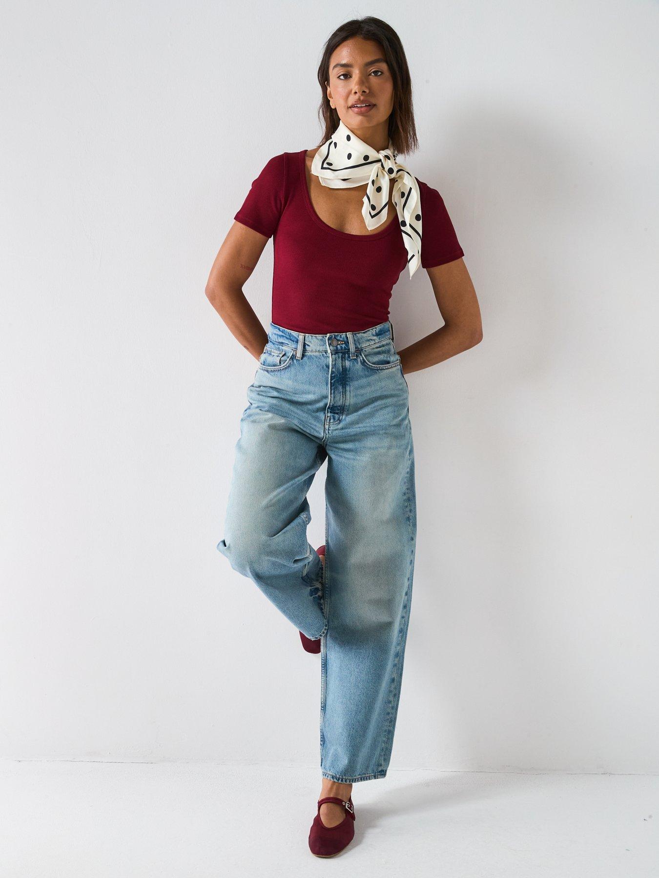 v-by-very-scoop-rib-tee-burgundyoutfit