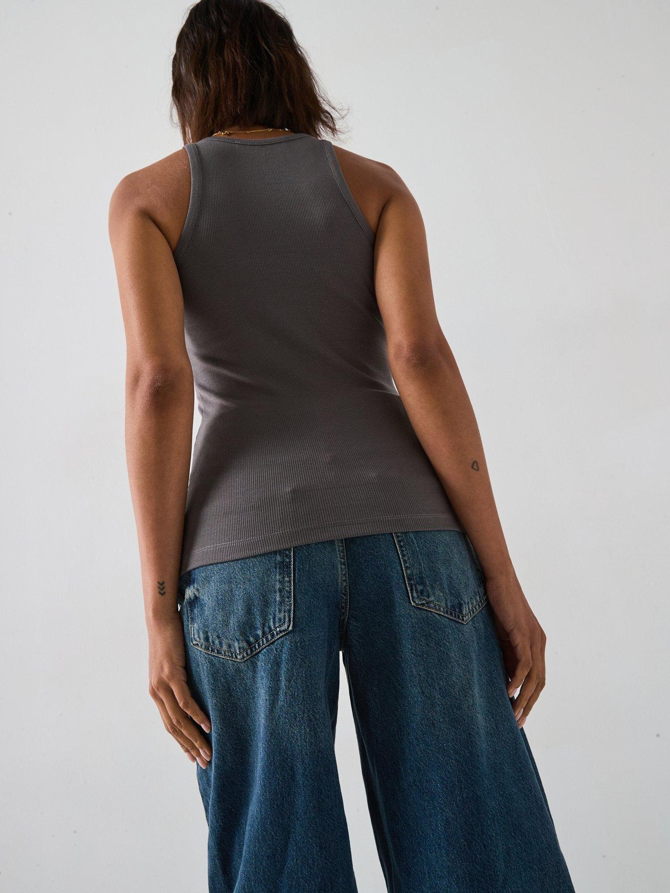 v-by-very-high-neck-rib-vest-bluestillFront