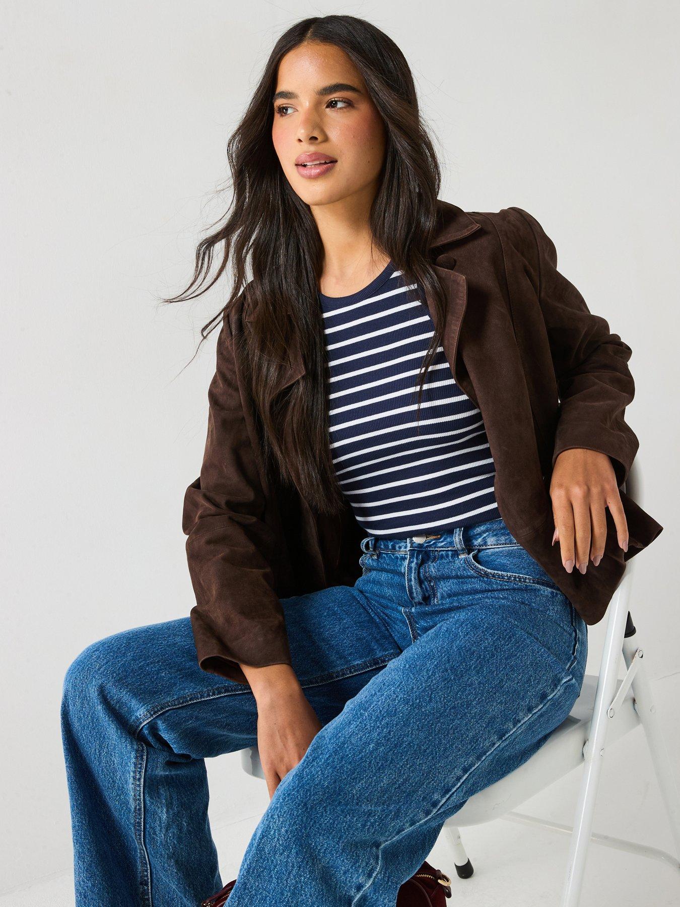 v-by-very-high-neck-rib-vest-stripe-navy