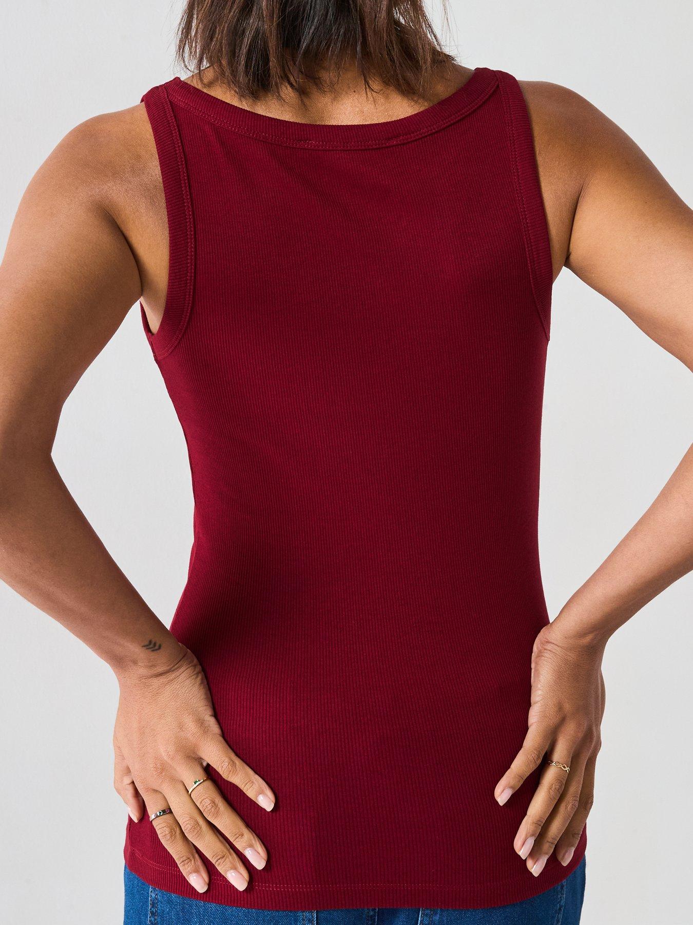 v-by-very-scoop-rib-vest-burgundystillFront