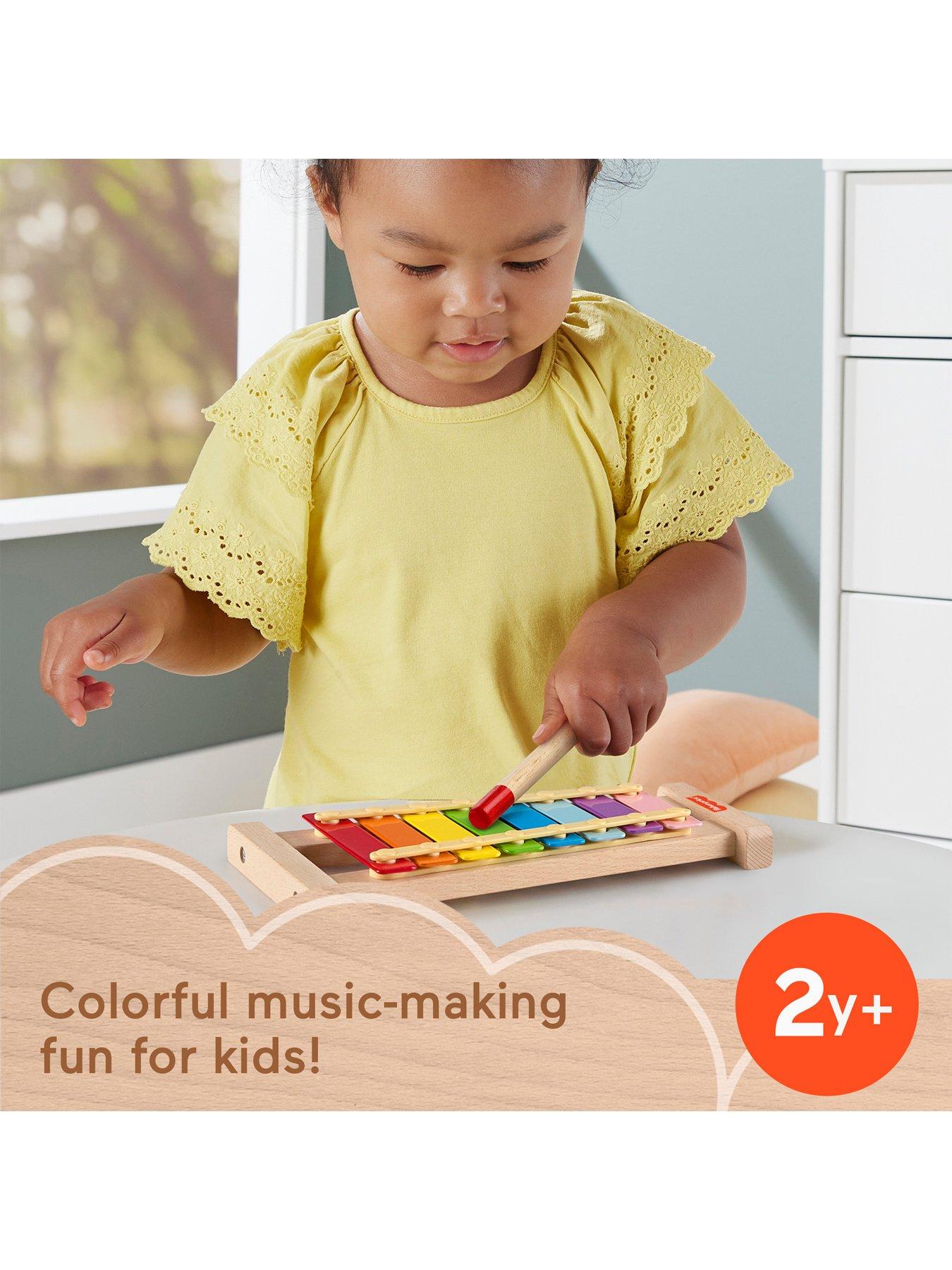 Image 2 of 7 of Fisher-Price Wooden Xylophone, Musical Instrument Toy for Toddlers