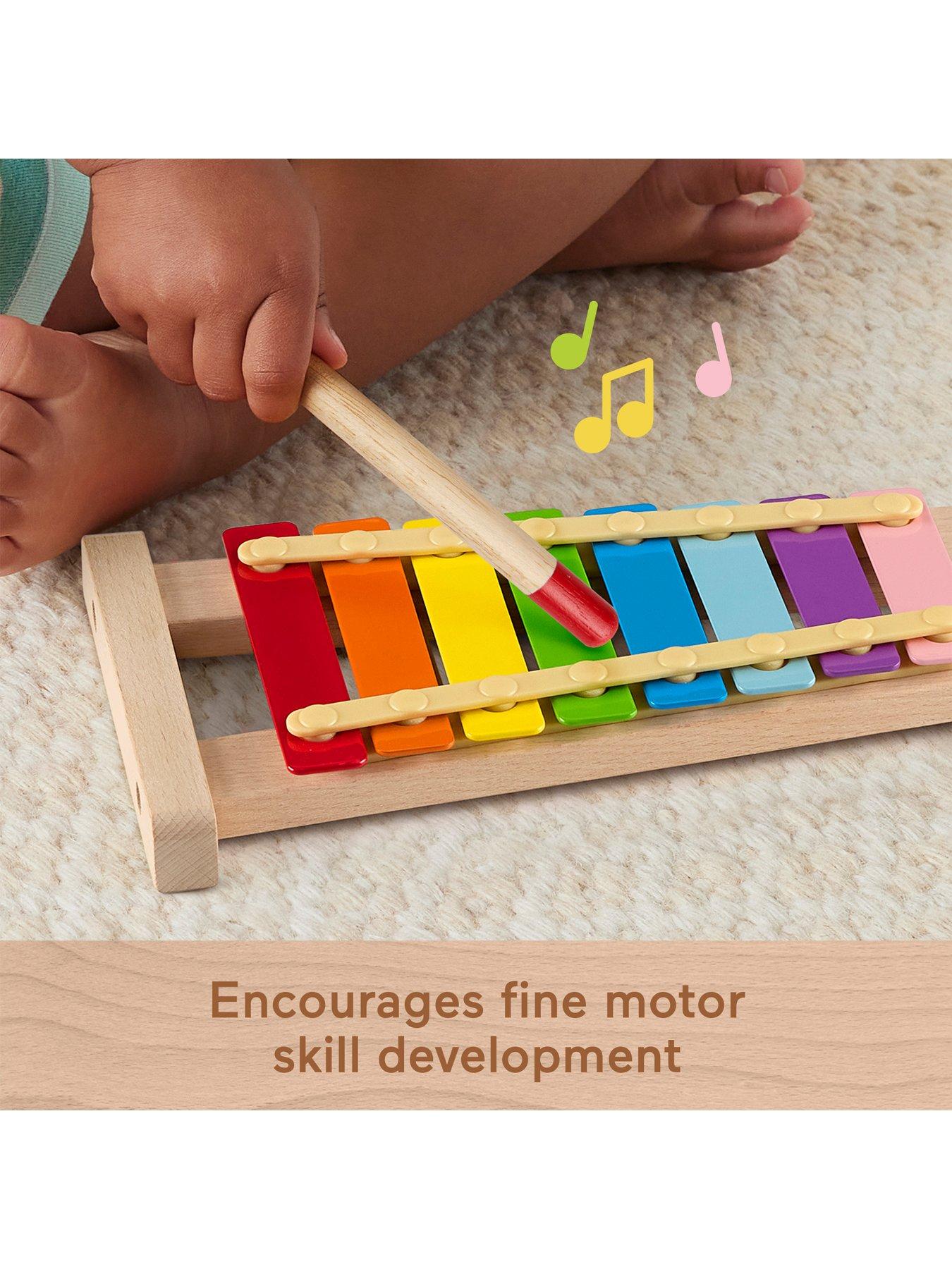 Image 3 of 7 of Fisher-Price Wooden Xylophone, Musical Instrument Toy for Toddlers