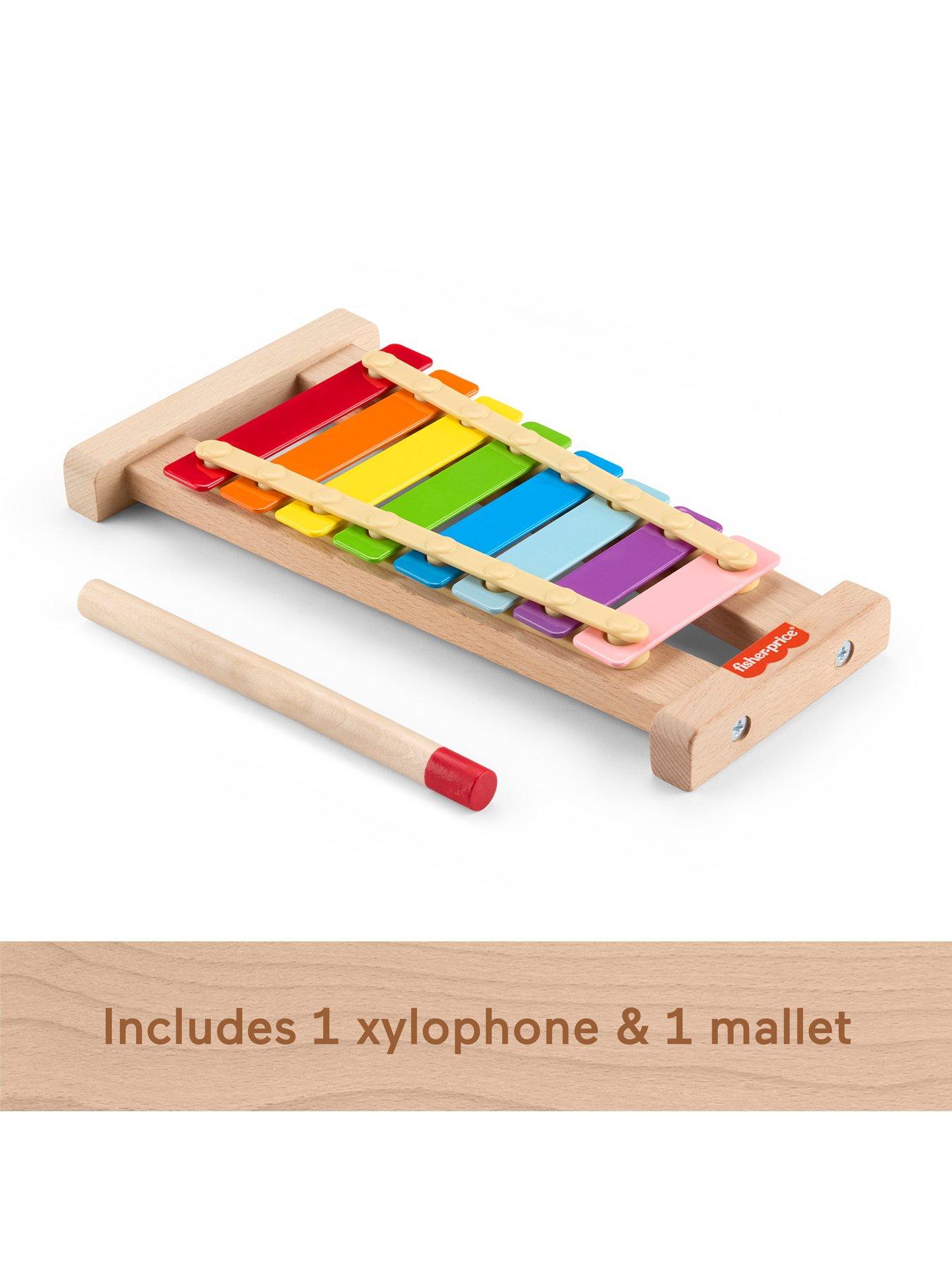 Image 4 of 7 of Fisher-Price Wooden Xylophone, Musical Instrument Toy for Toddlers