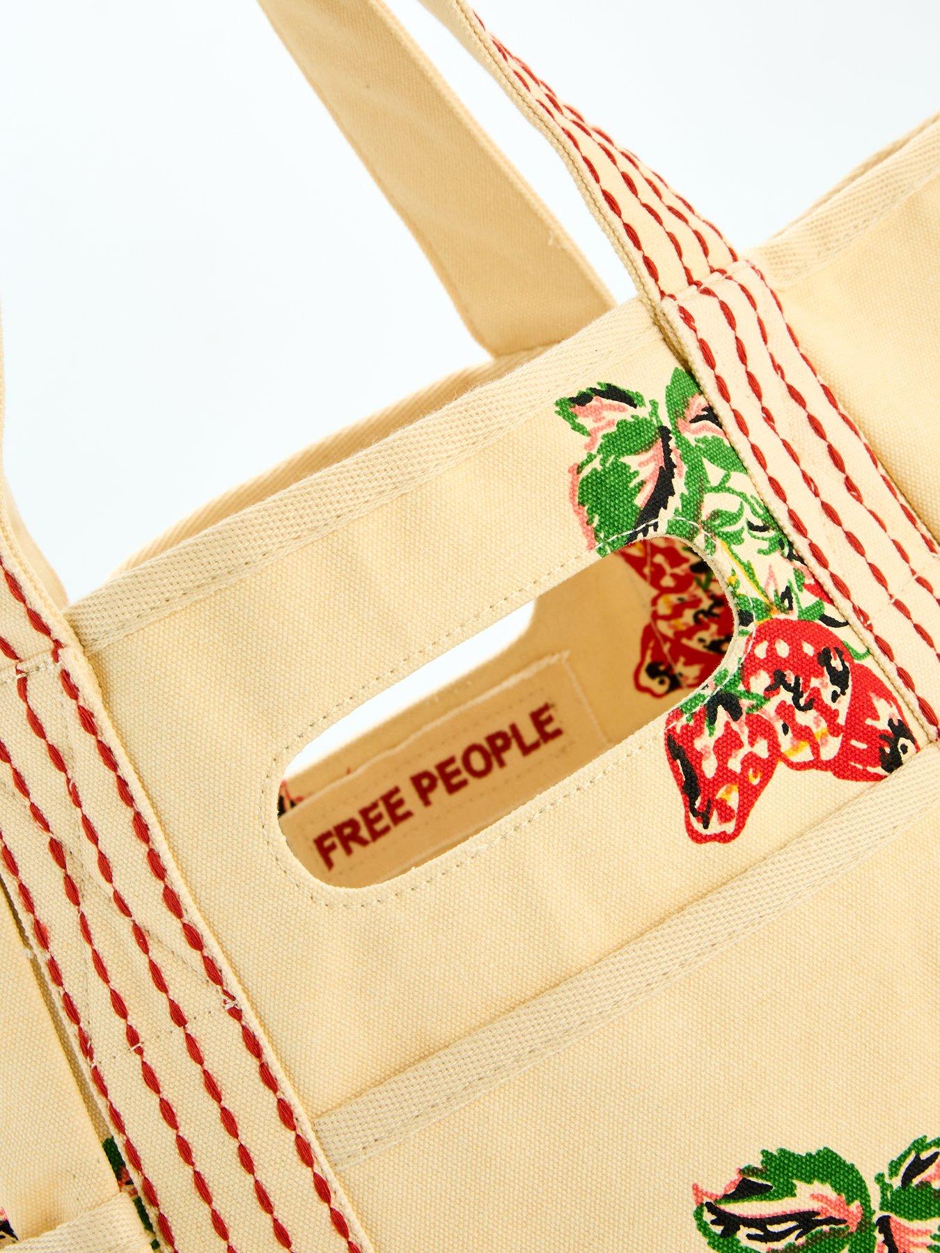 Image 4 of 4 of FREE PEOPLE Printed Caravan Tote Bag - Cream