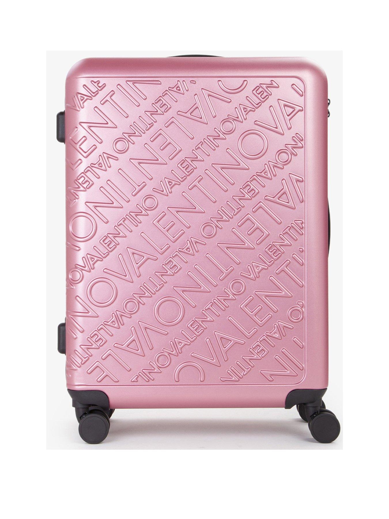 Image of Valentino Mars Large-Size Suitcase - Rosa Antico