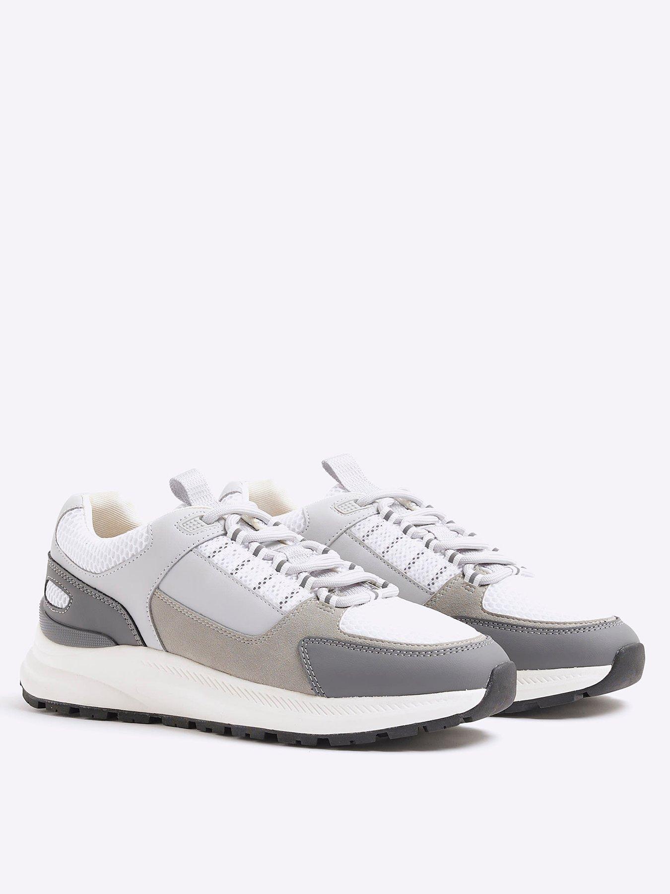 Image 4 of 6 of River Island Lace Up Runners - Grey