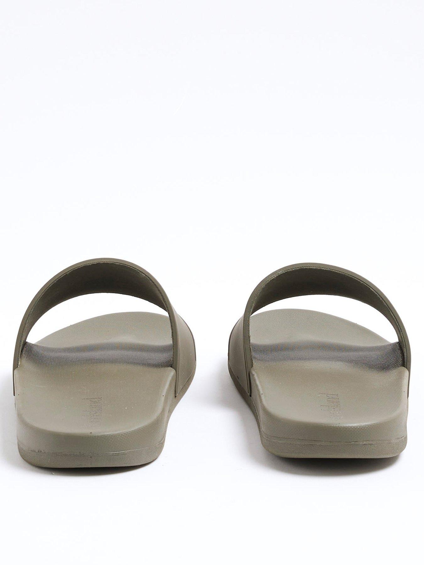 river-island-script-sliders-khakiback