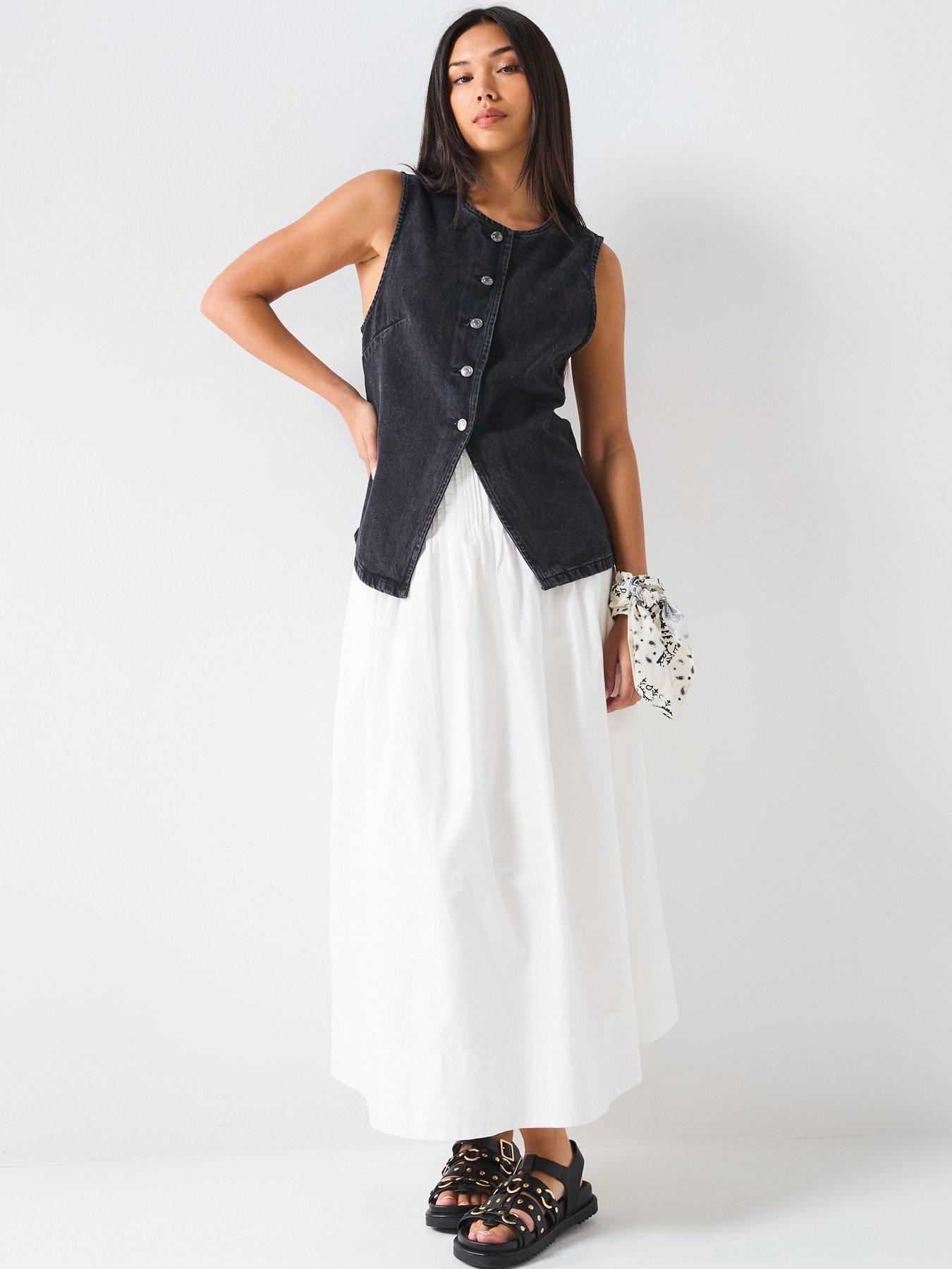 Image 3 of 5 of FREE PEOPLE Aimee Denim Vest Top - Black