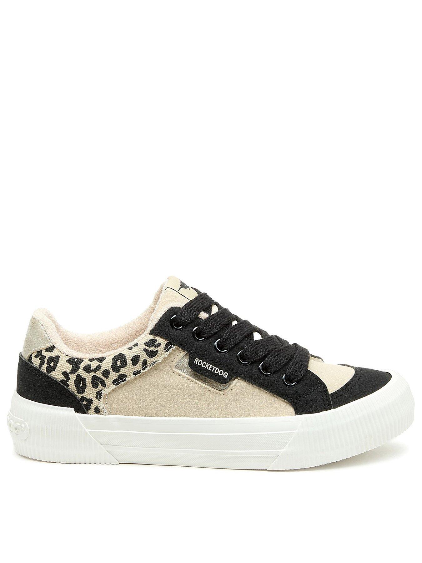 Image 1 of 6 of Rocket Dog Cheery Blocked Suede Trainer - Black