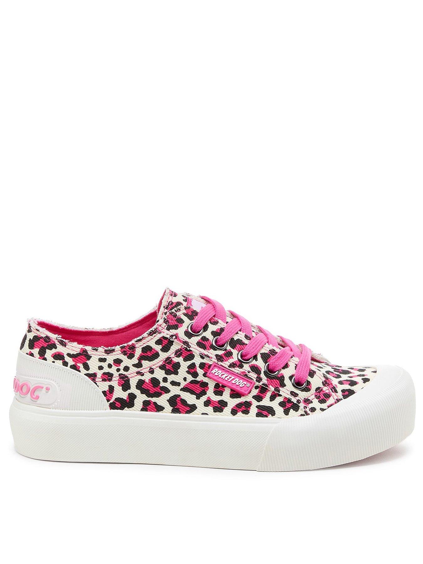 undefined Jazzin Plus Monroe Leopard Plimsoll - Pink