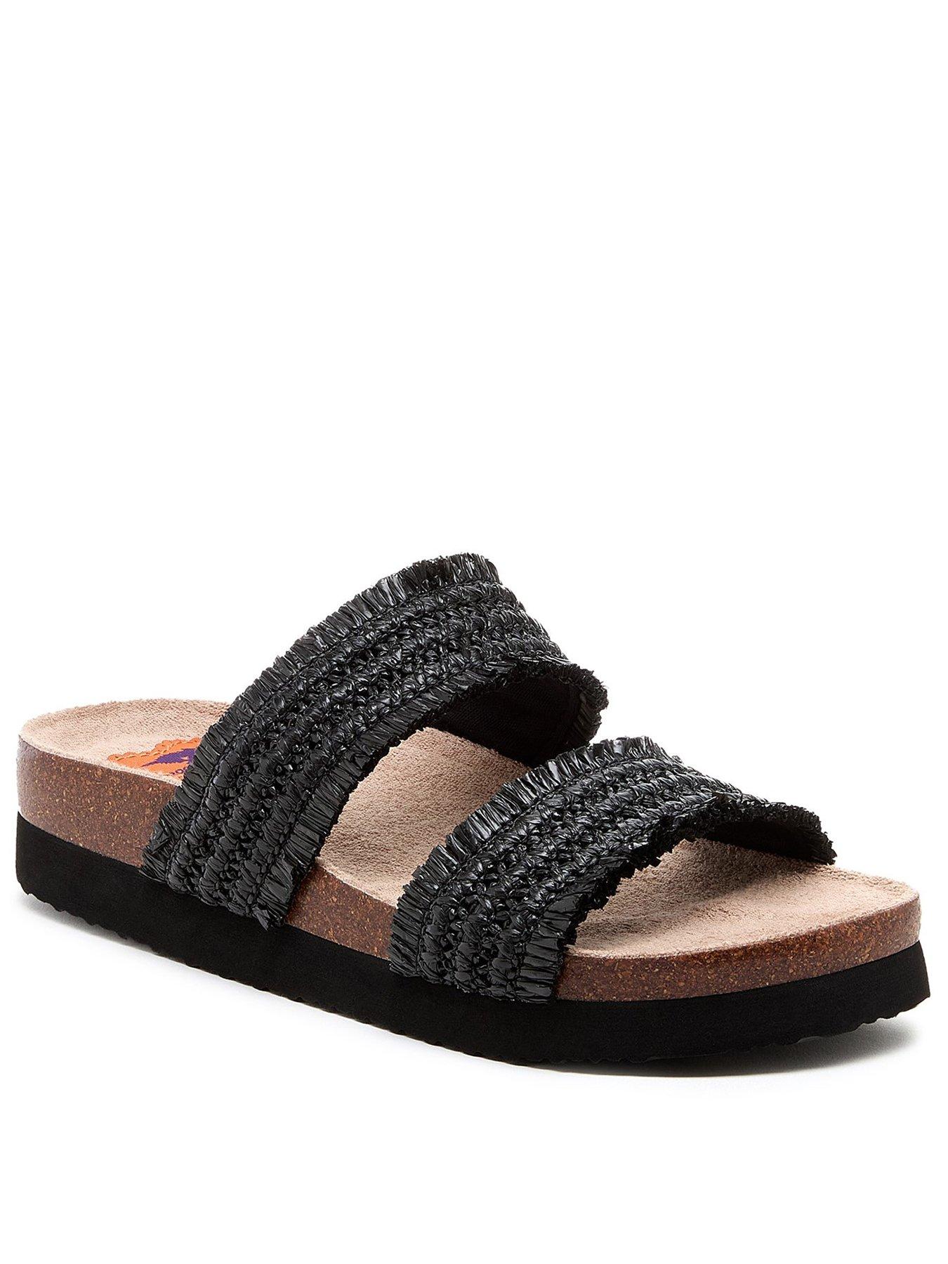 Image 2 of 6 of Rocket Dog Aruba Raffia Sandal - Black