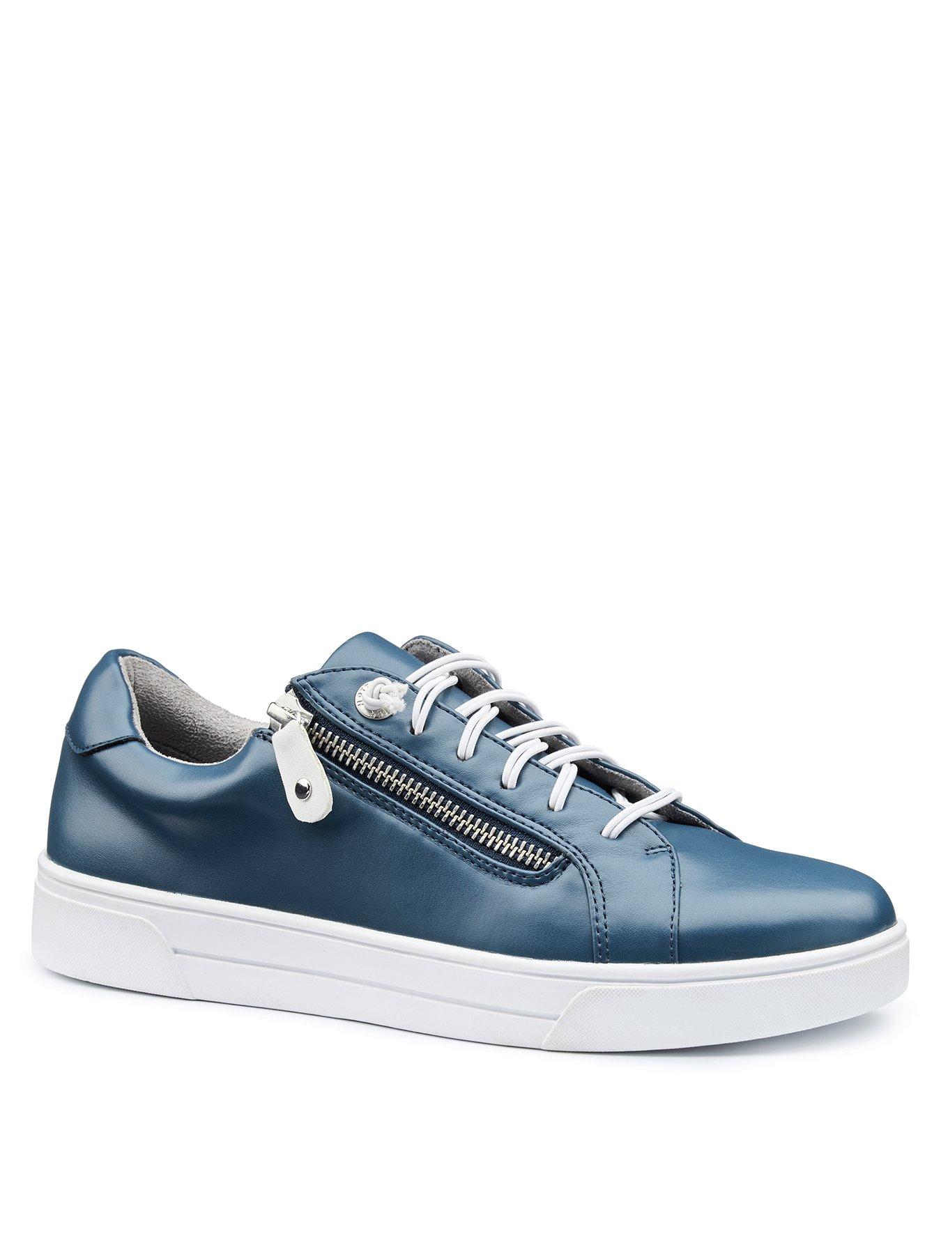 Image 2 of 4 of Hotter Leonie Wide Fit Metallic Trainer - Blue