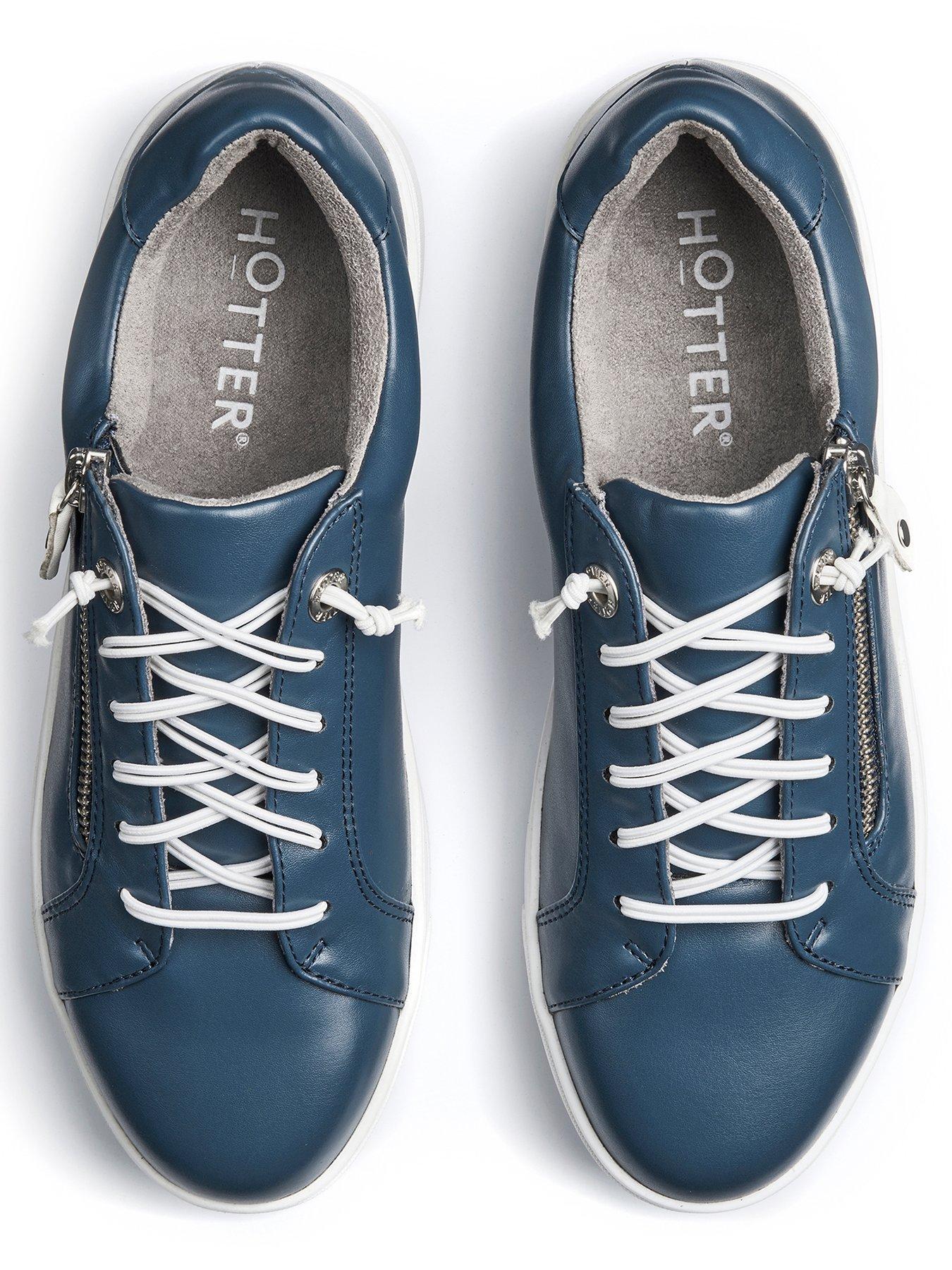 Image 4 of 4 of Hotter Leonie Wide Fit Metallic Trainer - Blue