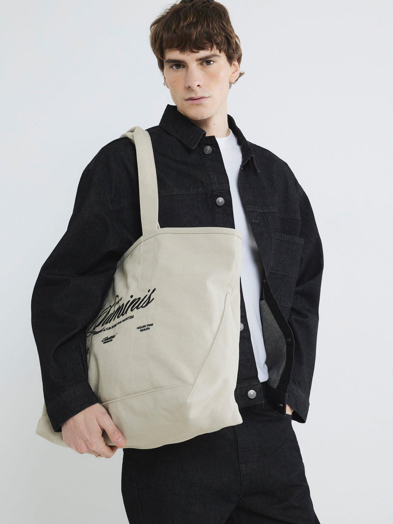 Image 2 of 5 of River Island Embroidery Tote Bag - Stone
