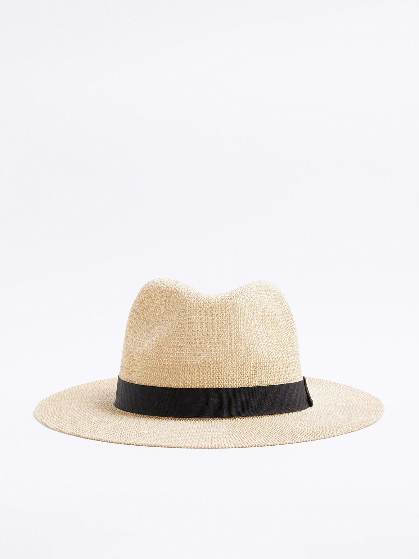 undefined Straw Fedora Hat - Beige