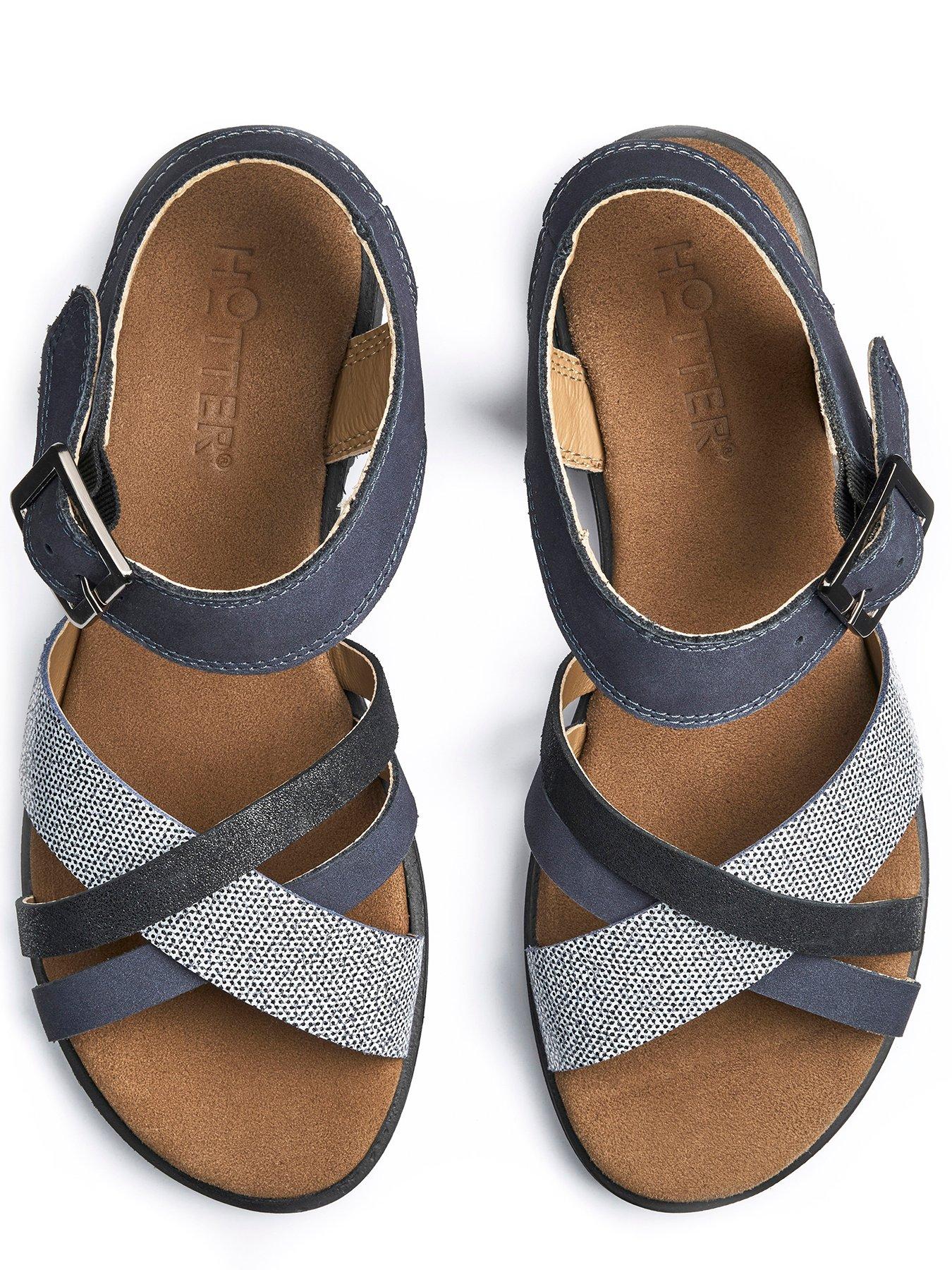 hotter-eleanor-buckle-sandal-blueoutfit