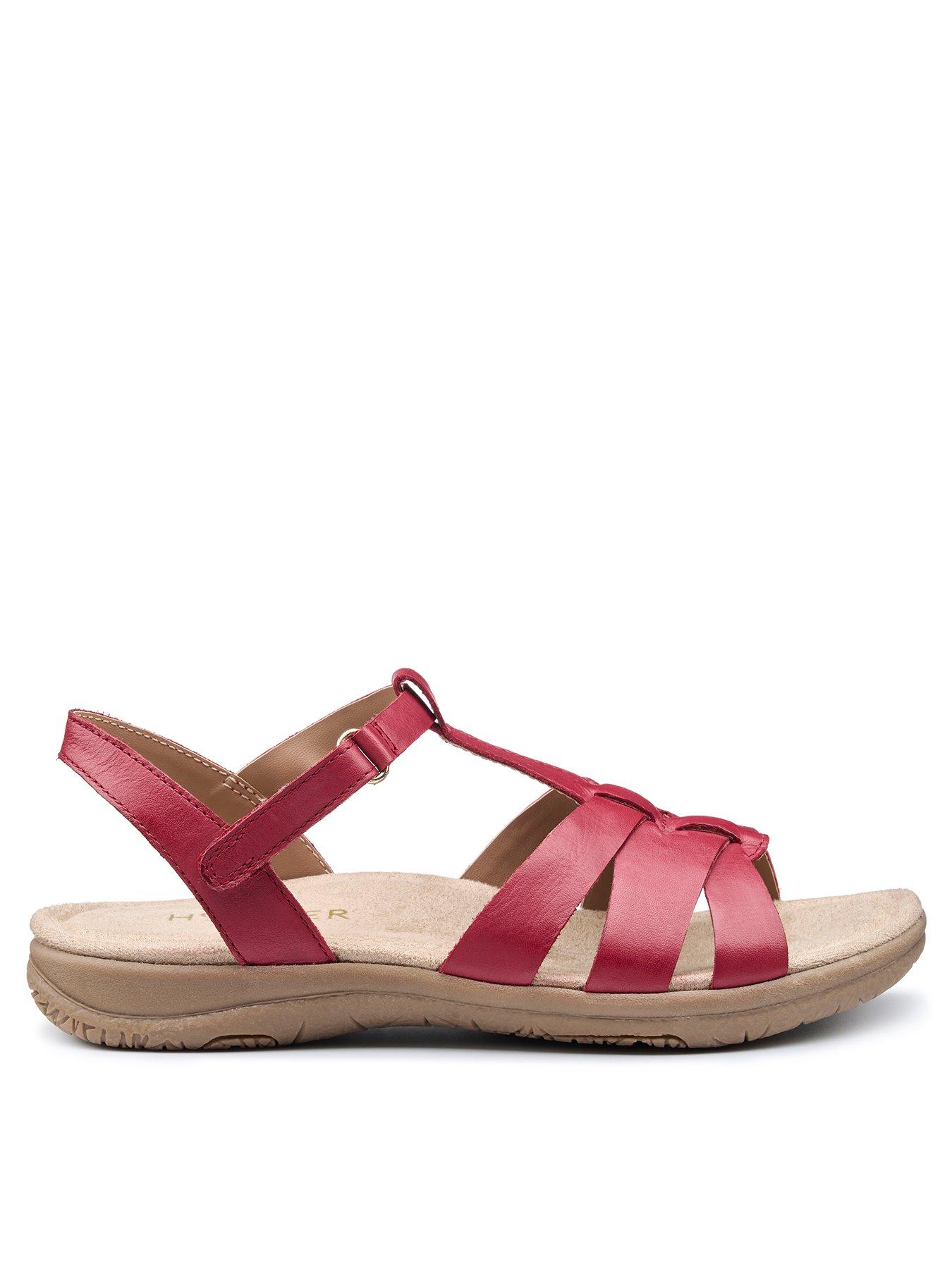 Hotter Rainer Wide Fit Sandal - Red