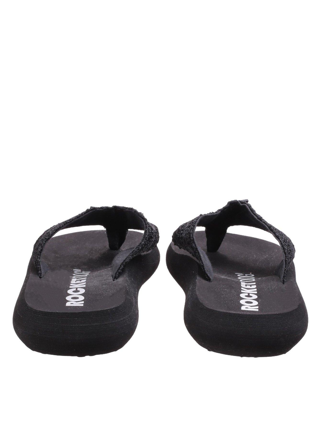 Image 3 of 4 of Rocket Dog Spotlight Lima Crochet Toepost Sandal - Black