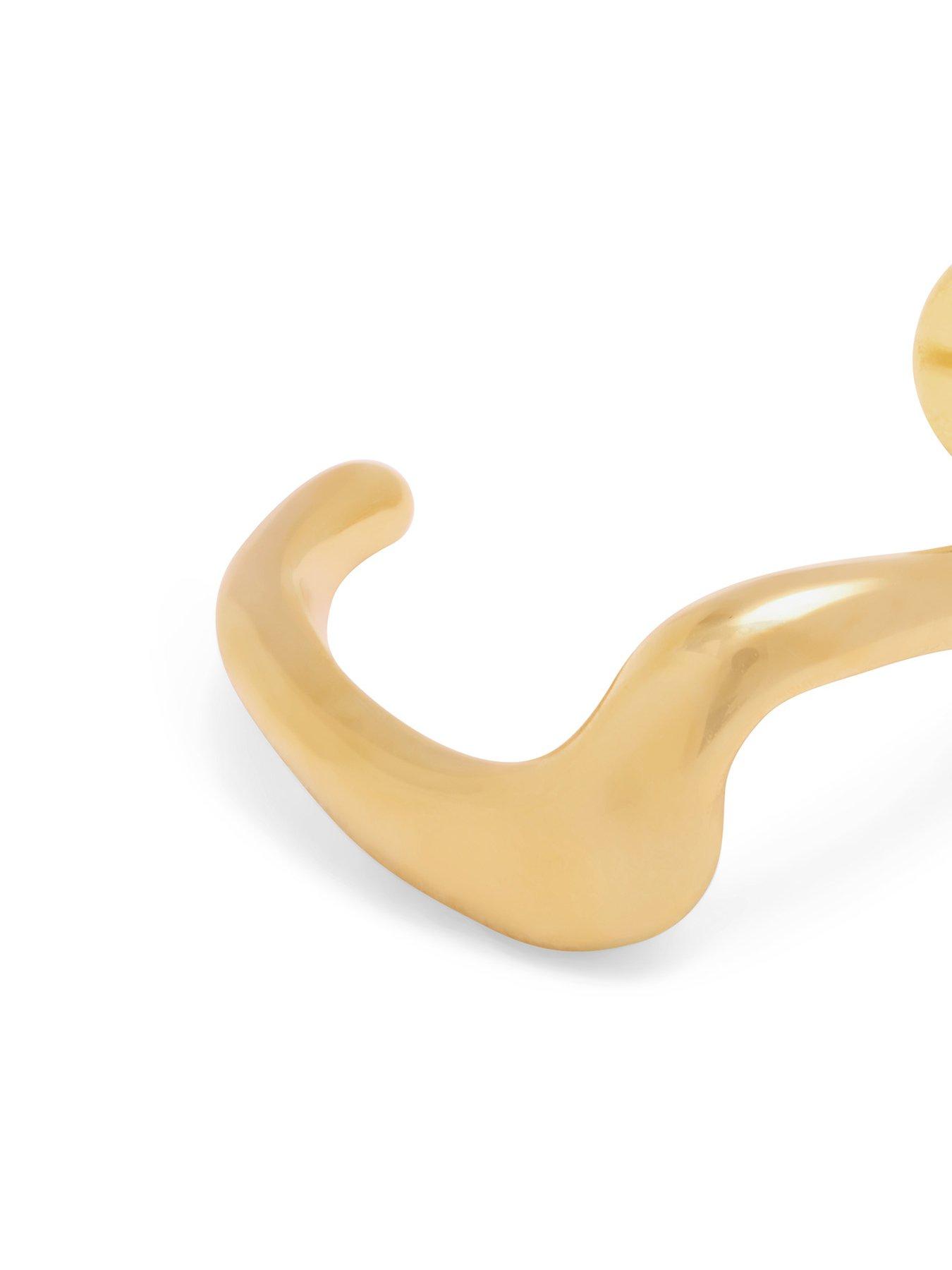 Image 4 of 5 of Katie Loxton Marina Wave Waterproof Gold Hoop Earrings