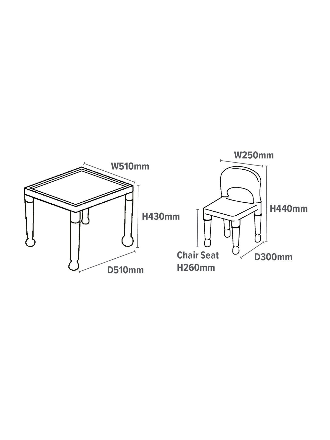 Image 7 of 7 of Liberty House White & Grey Plastic Table and 1 Chair Set