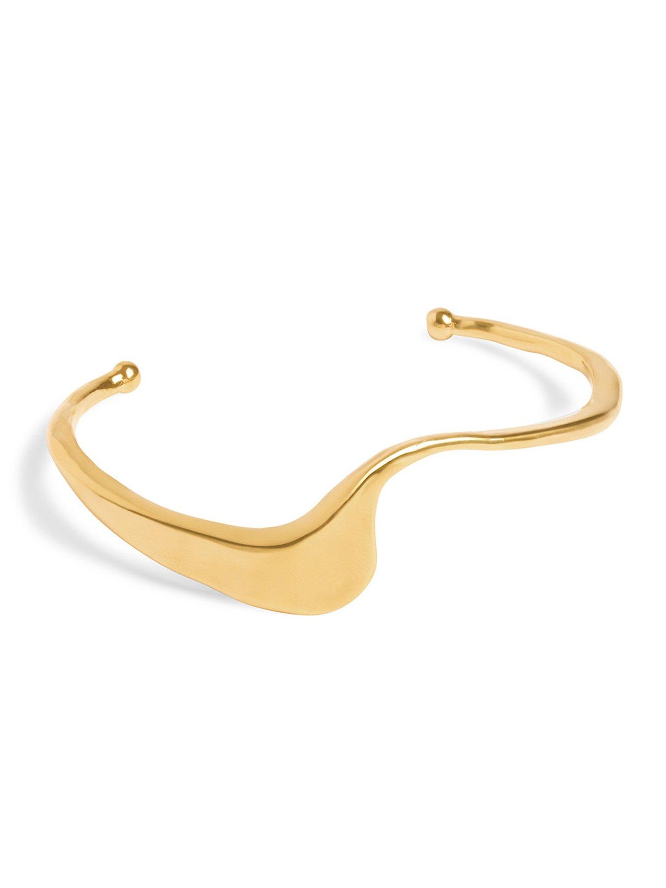 Image 2 of 5 of Katie Loxton Marina Wave Waterproof Gold Bangle