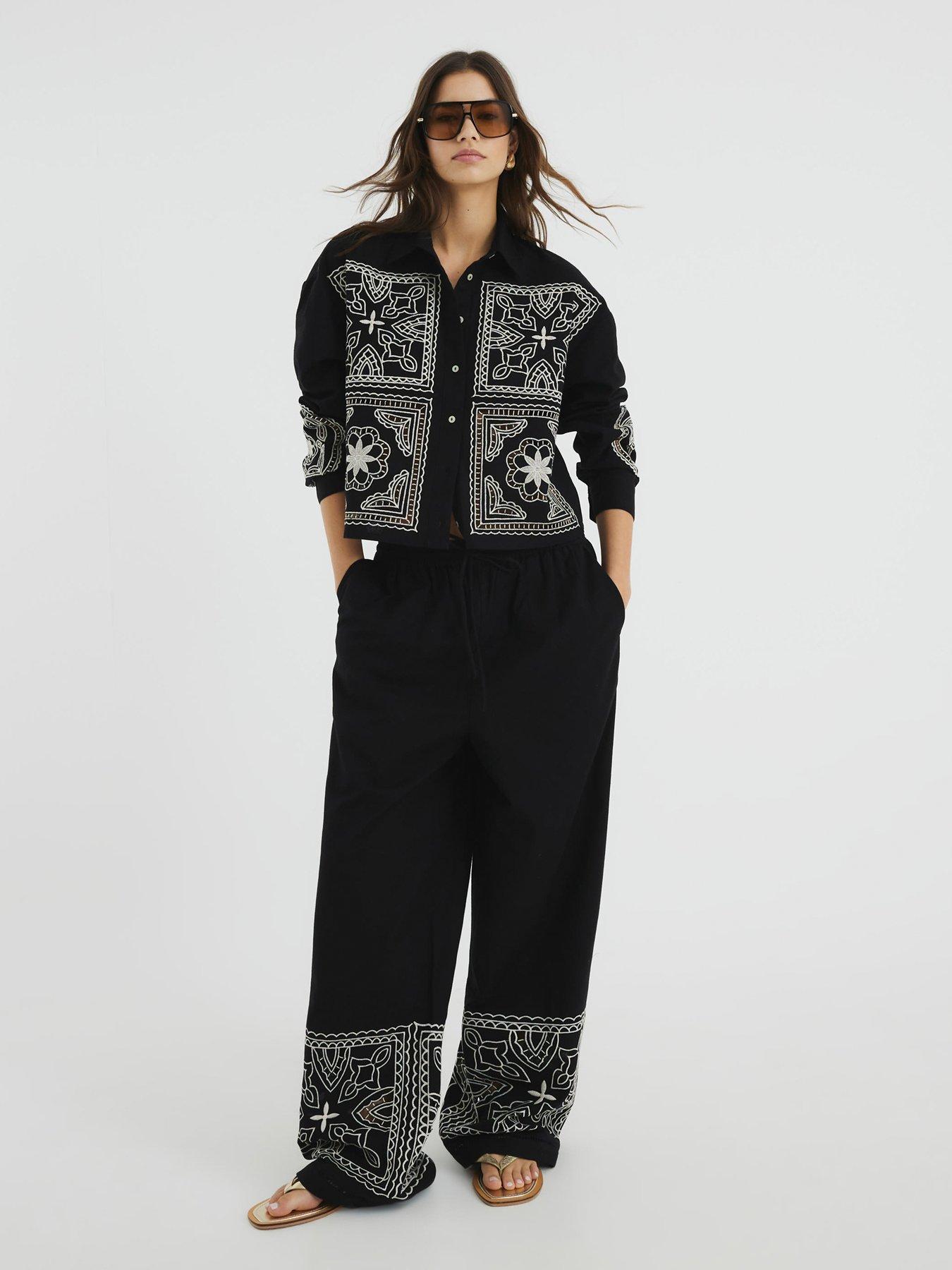 River Island Crochet Shirt - Black