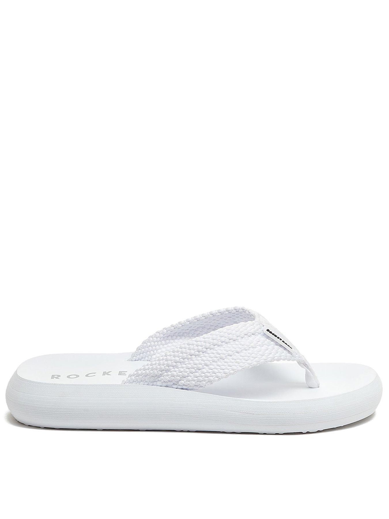 Image 1 of 7 of Rocket Dog Sunset Webbing Toepost Sandal - White