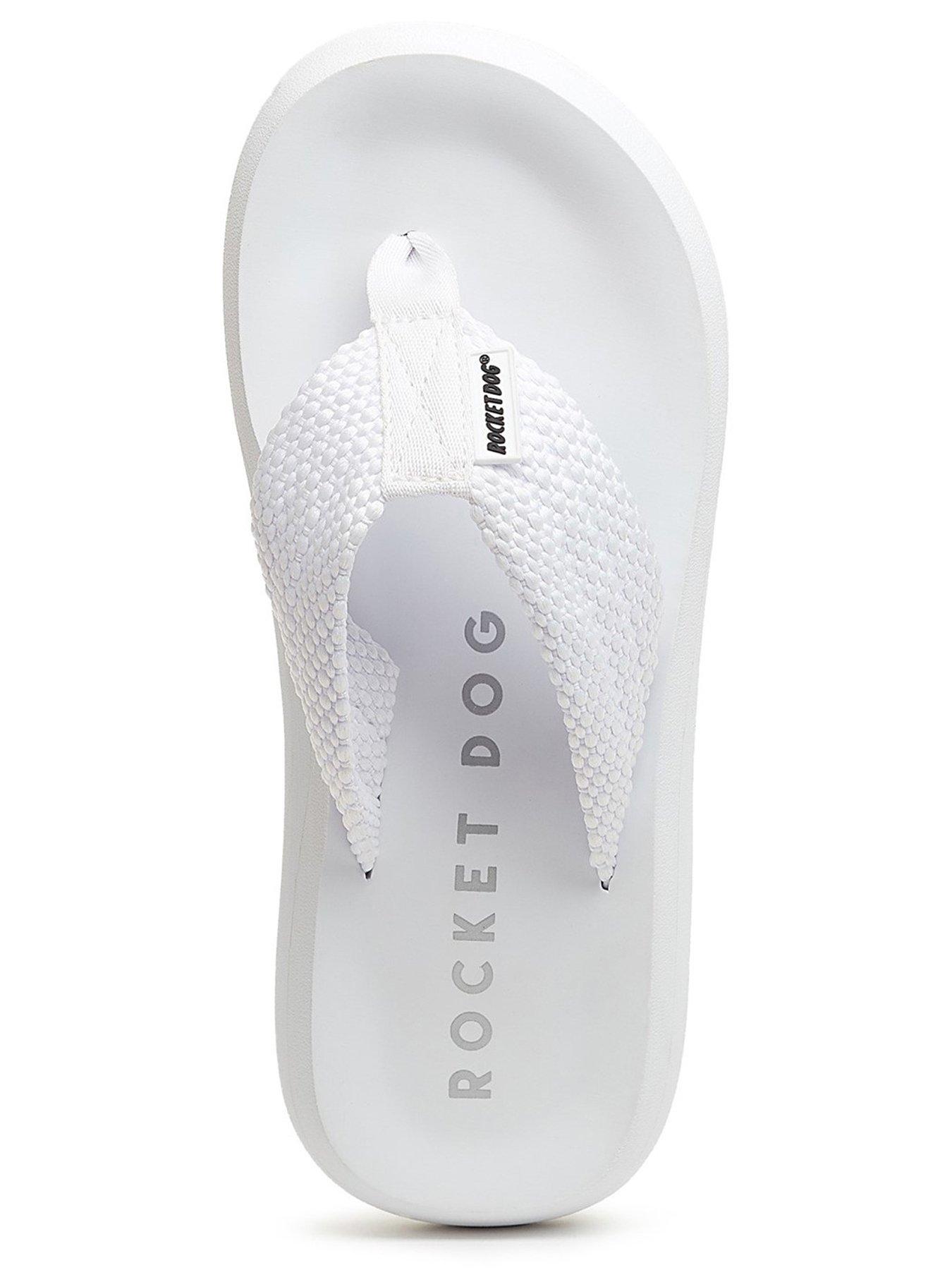 Image 4 of 7 of Rocket Dog Sunset Webbing Toepost Sandal - White