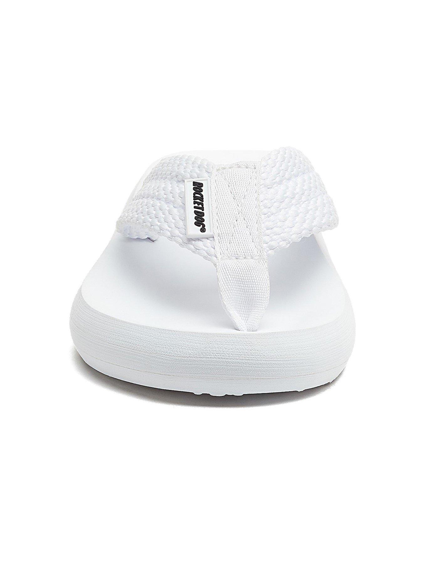 Image 6 of 7 of Rocket Dog Sunset Webbing Toepost Sandal - White